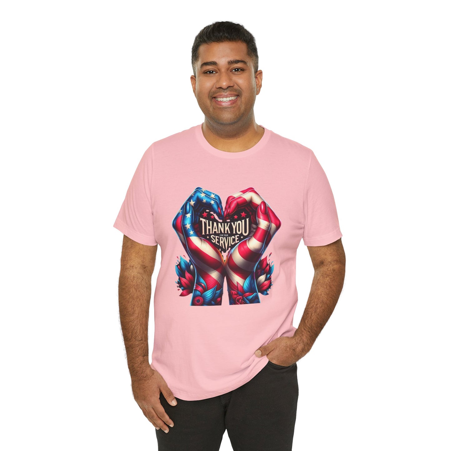 "Thank You For Your Service" - Both Sides Printed - Short Sleeve Tee