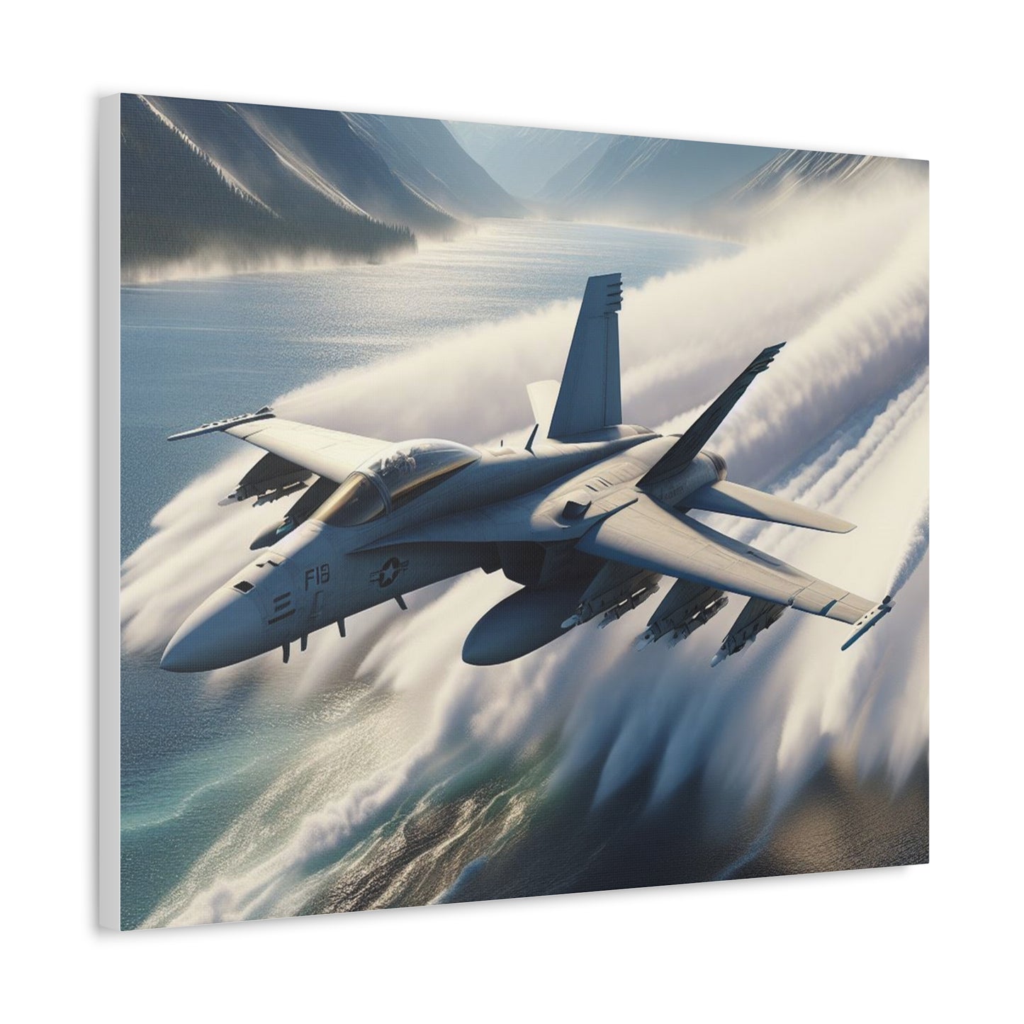 Low and Slow Aircraft Training Flight on Stretched Canvas