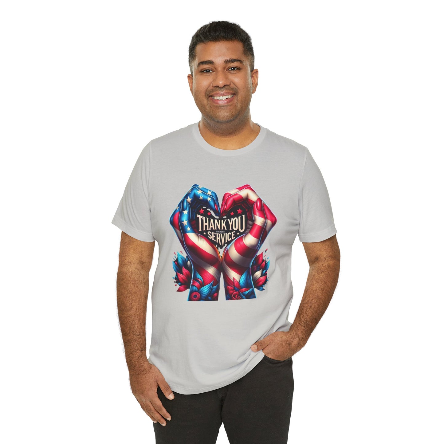 "Thank You For Your Service" - Both Sides Printed - Short Sleeve Tee