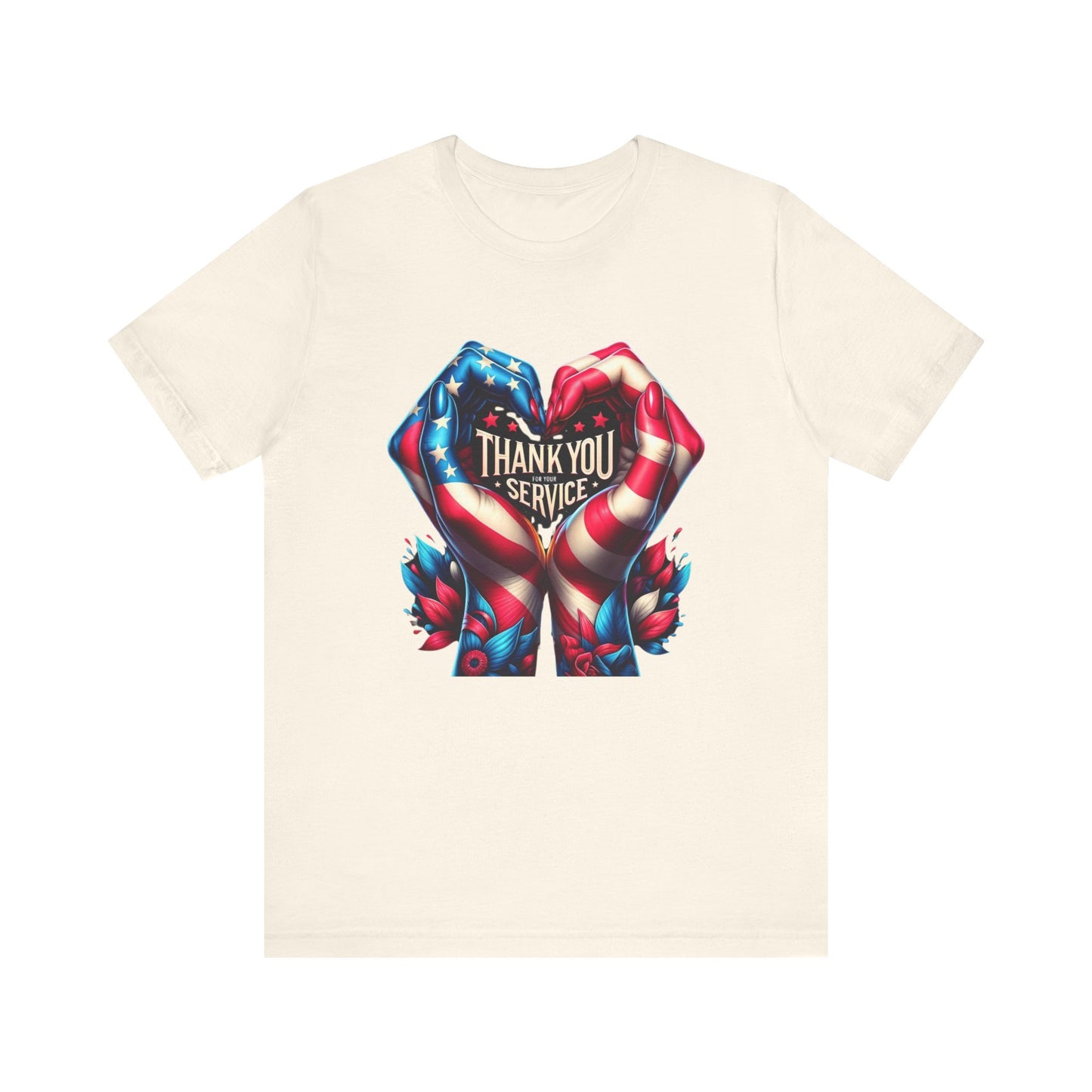 "Thank You For Your Service" - Both Sides Printed - Short Sleeve Tee