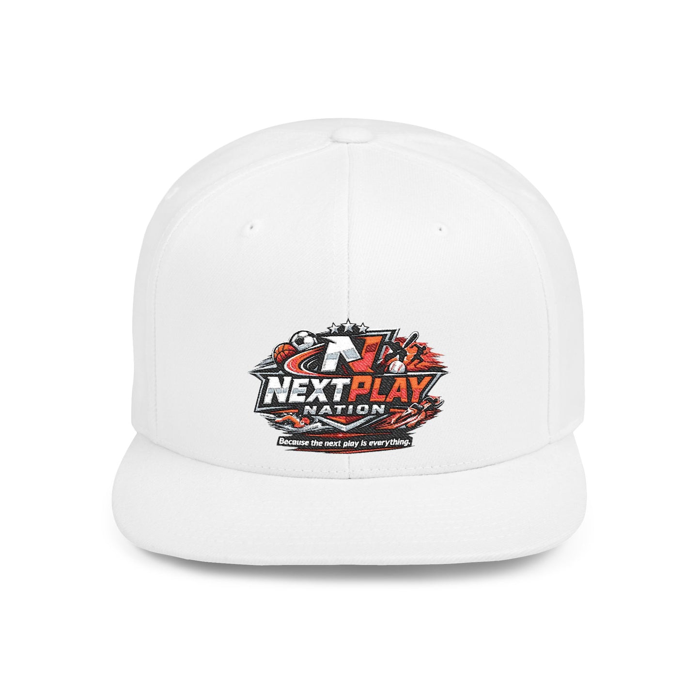 Snapback Hat — 'Next Play Nation' Flat-Bill Baseball Cap (Streetwear Gaming Logo)