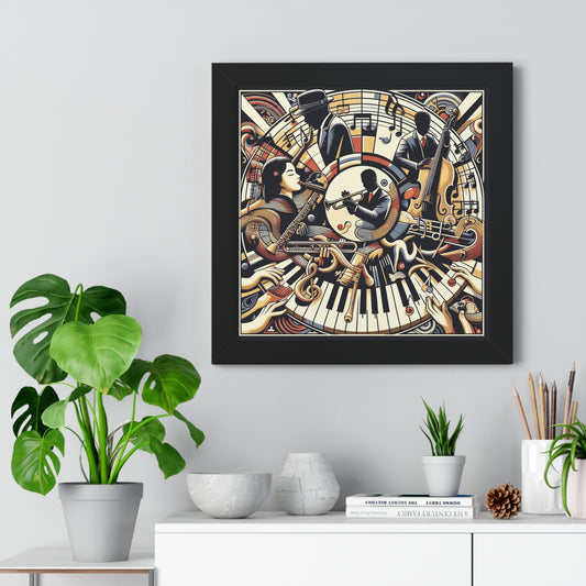 Cool Jazz At Its Finest - Framed Vertical Poster