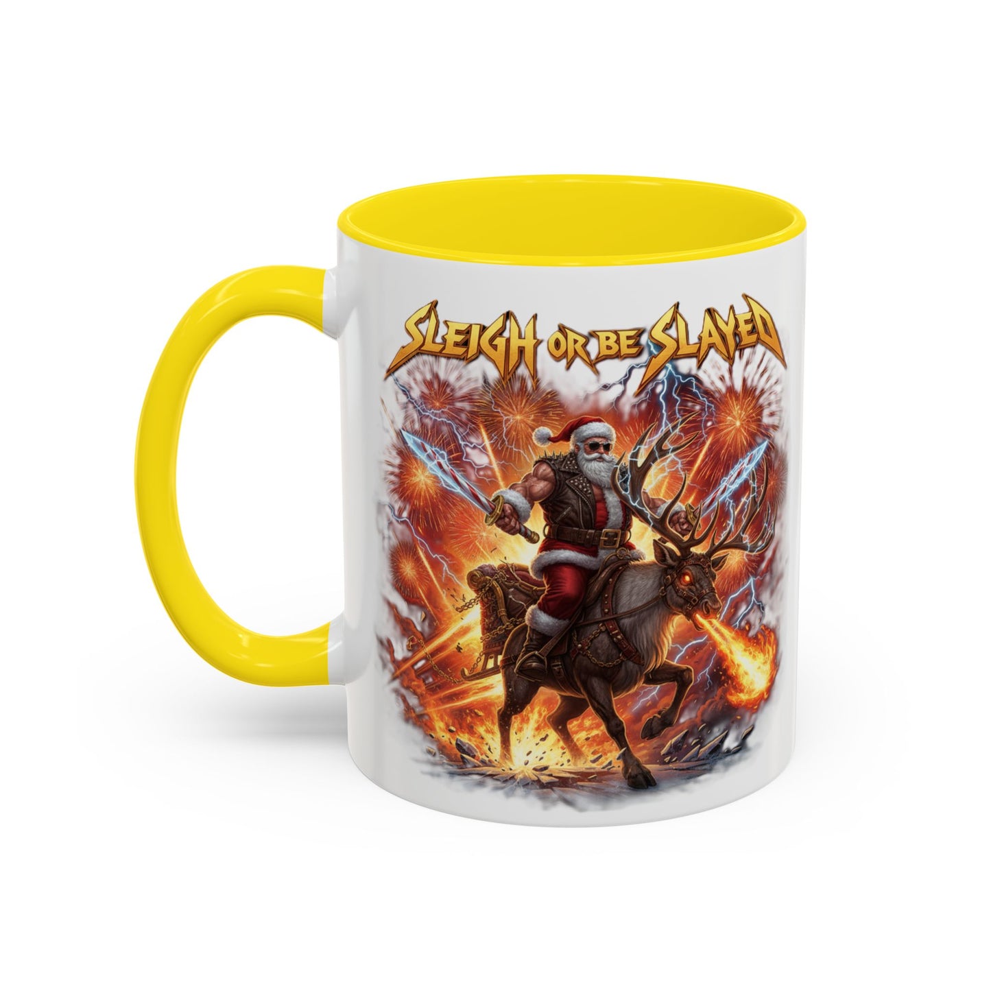 "Sleigh or Be Slayed" Mug | Ceramic Coffee Cup | Holiday Mug