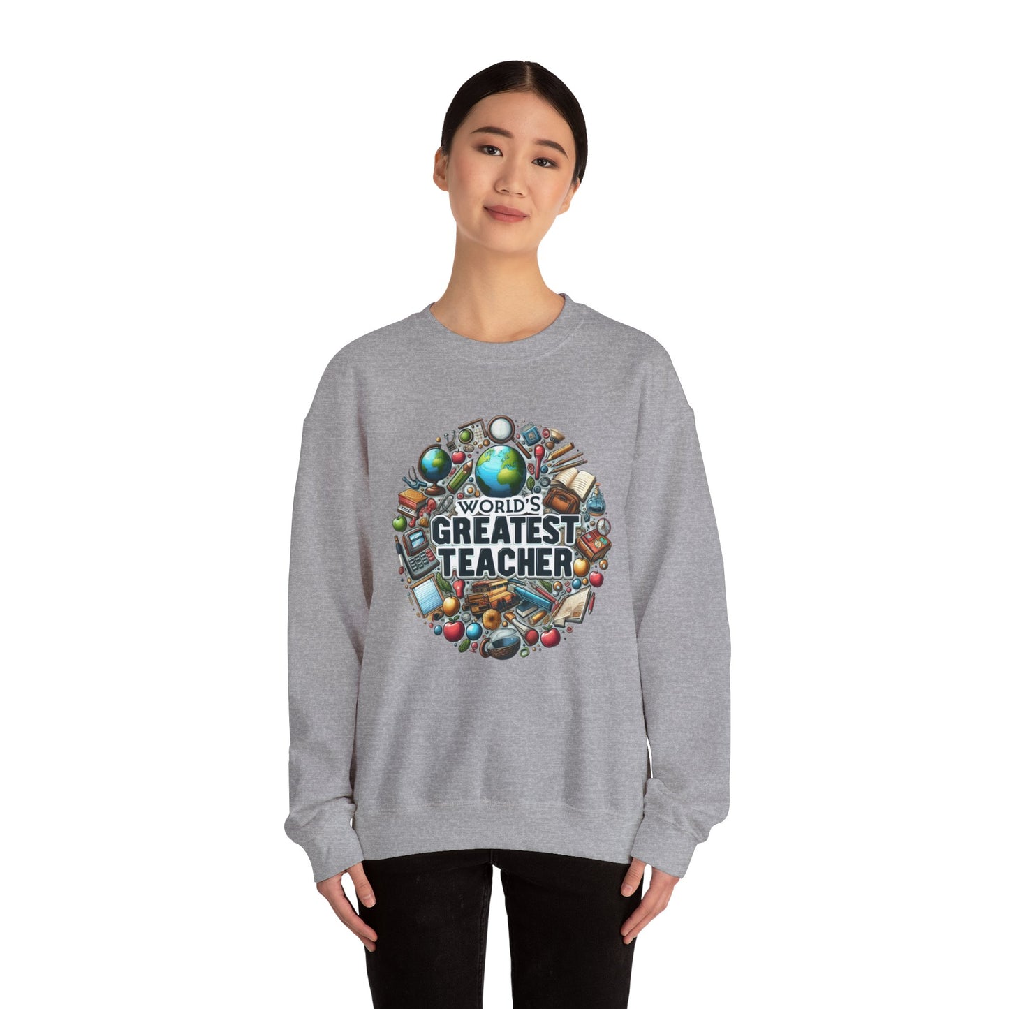 World's Greatest Teacher - Unisex Heavy Blend™ Crewneck Sweatshirt (G3)