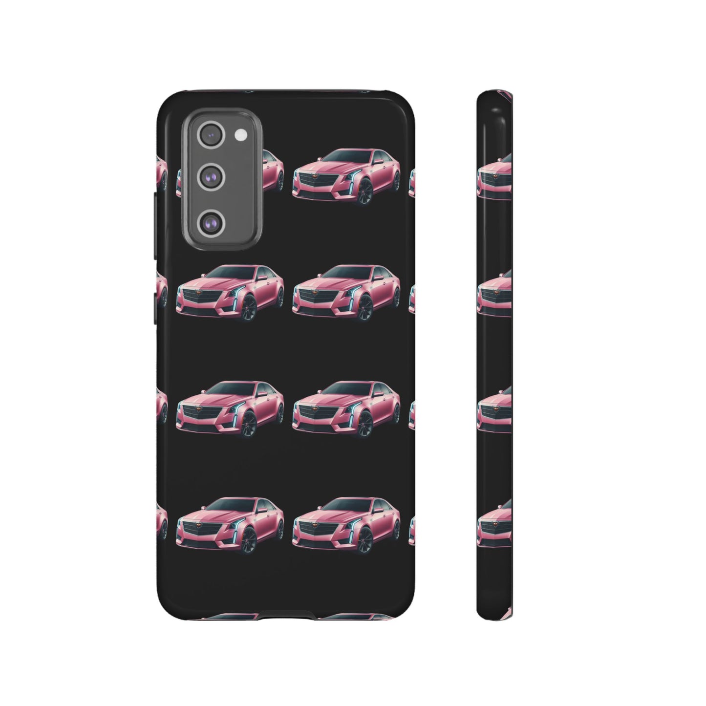Pink Caddy On Black Phone Case