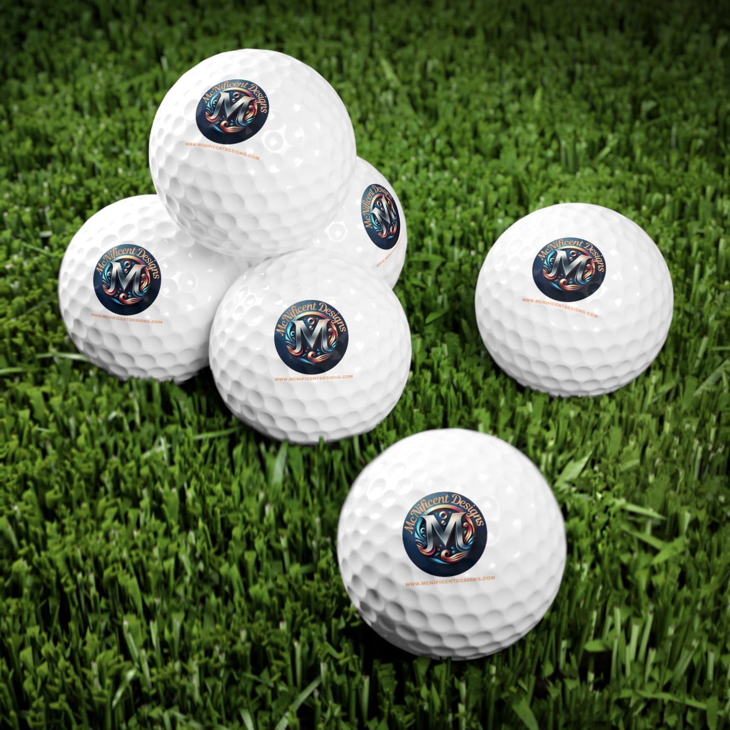 McNificent Designs Golf Balls, 6pcs