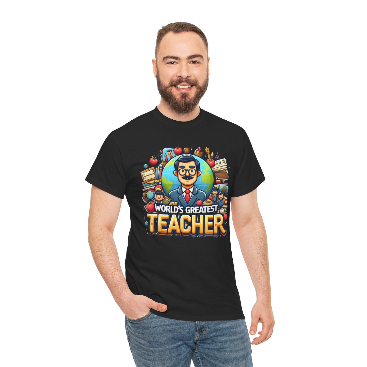 World's Greatest Teacher - Unisex Heavy Cotton Tee (G1)