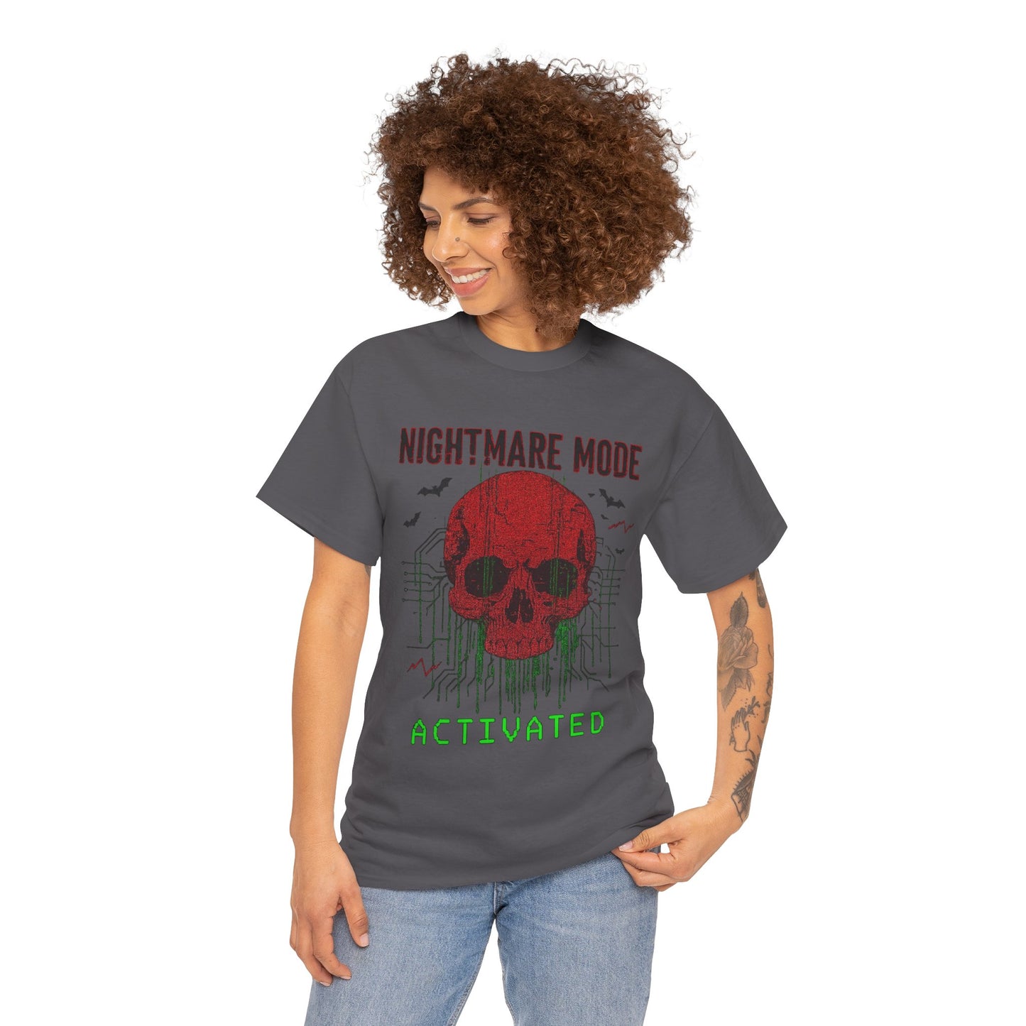 NIGHTMARE MODE ACTIVATED TShirt (Red Skull)