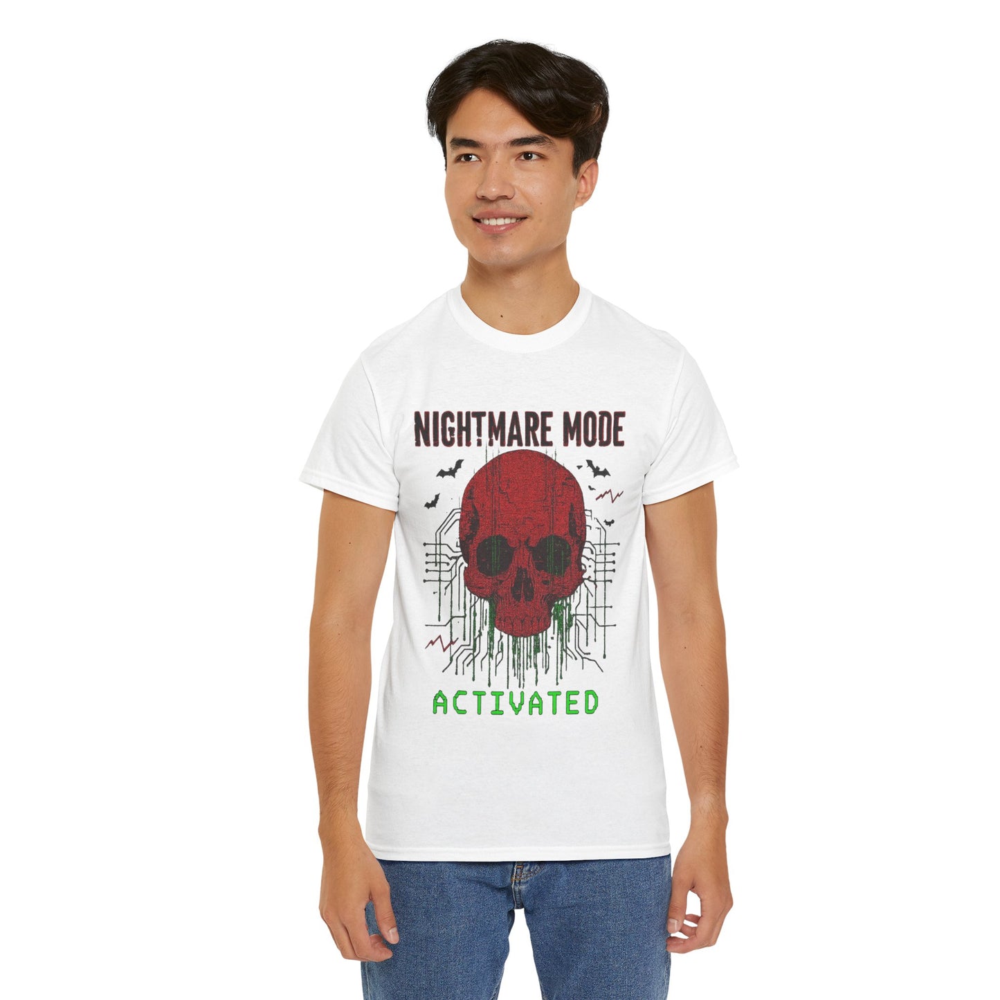 NIGHTMARE MODE ACTIVATED TShirt (Red Skull)