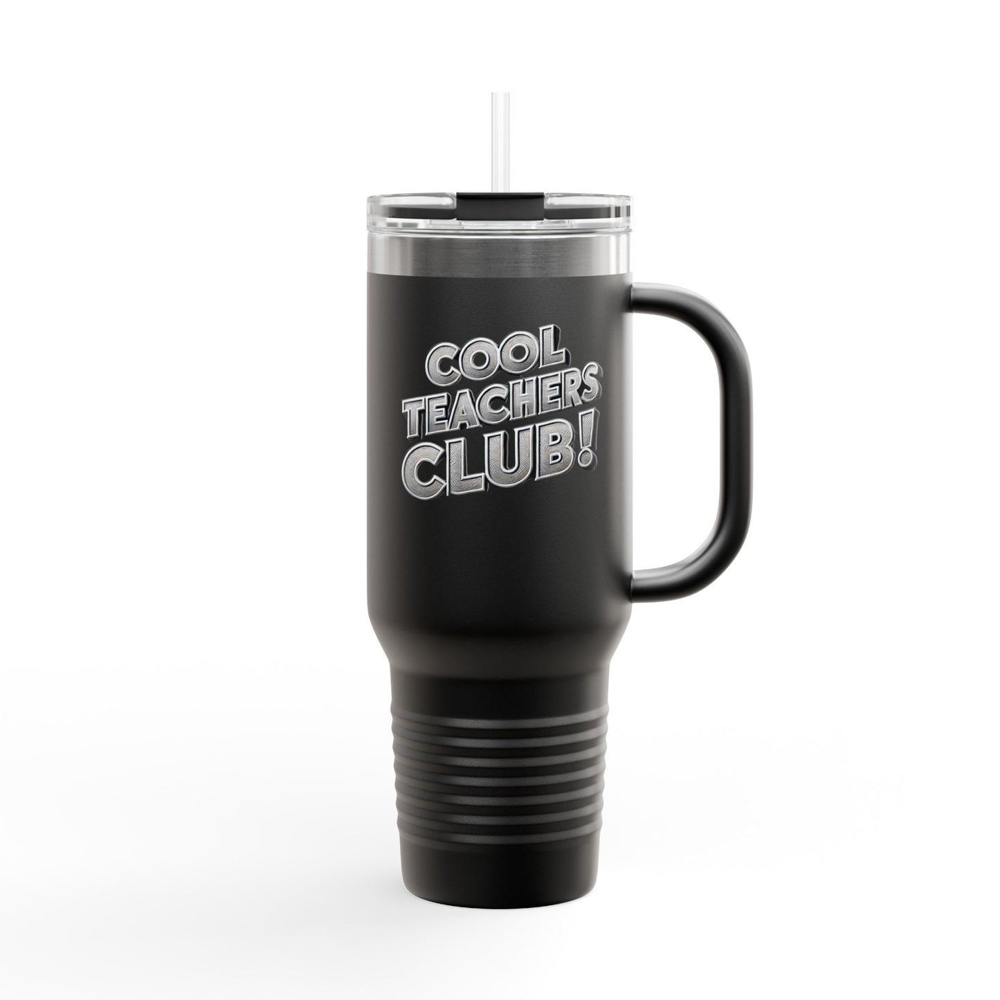 Cool Teacher's Club, Spill-proof, 40oz Stainless Steel Insulated Travel Mug