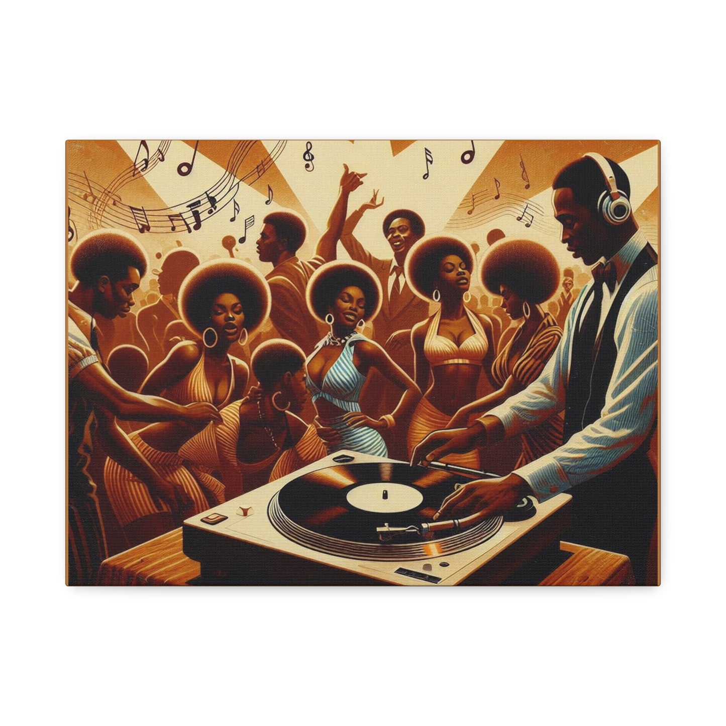 Put The Needle On The Record - Wall Art on Stretched Canvas