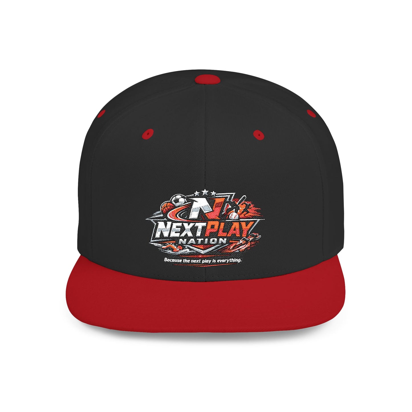 Snapback Hat — 'Next Play Nation' Flat-Bill Baseball Cap (Streetwear Gaming Logo)