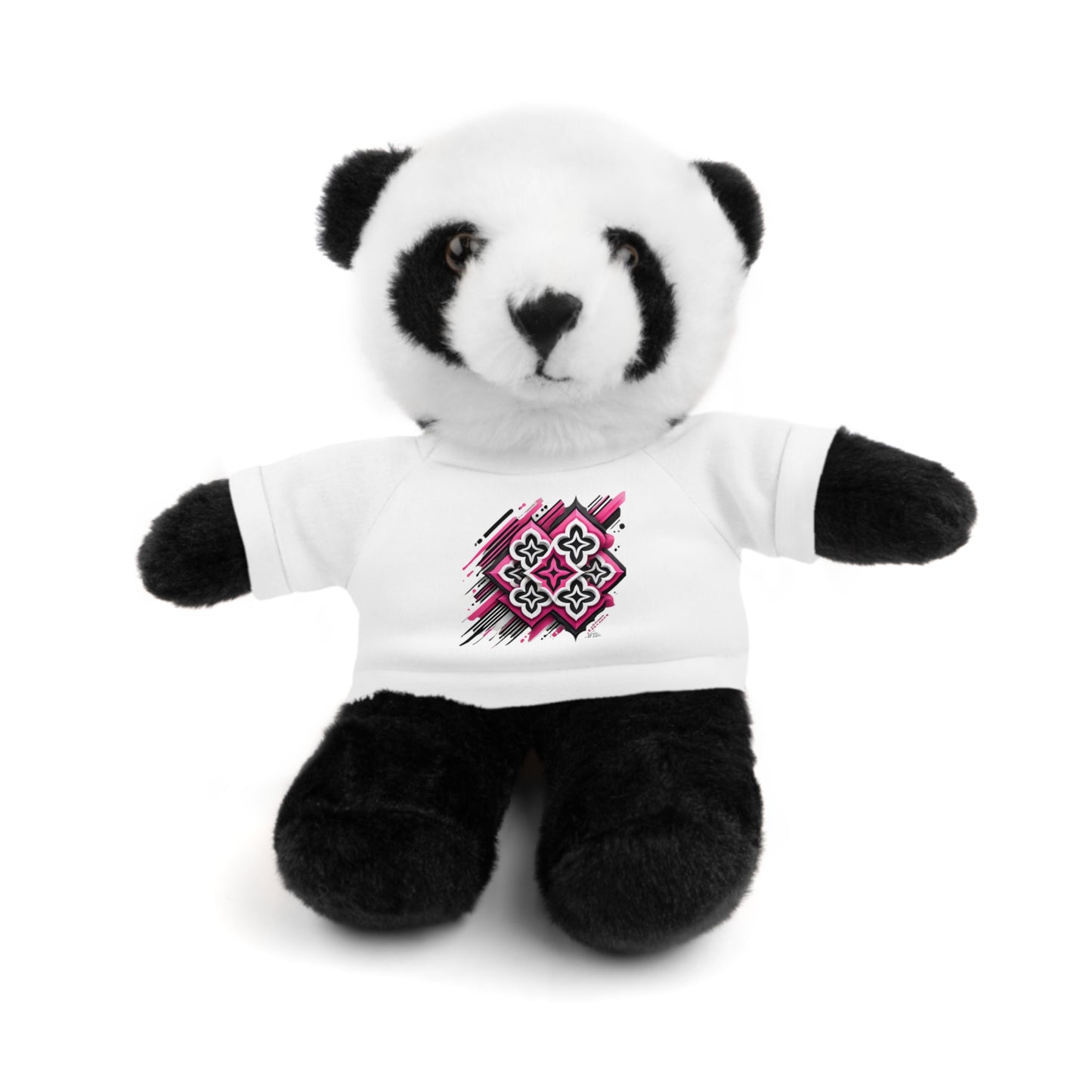 Pink Quatrefoil Designer Stuffed Animals with Tee