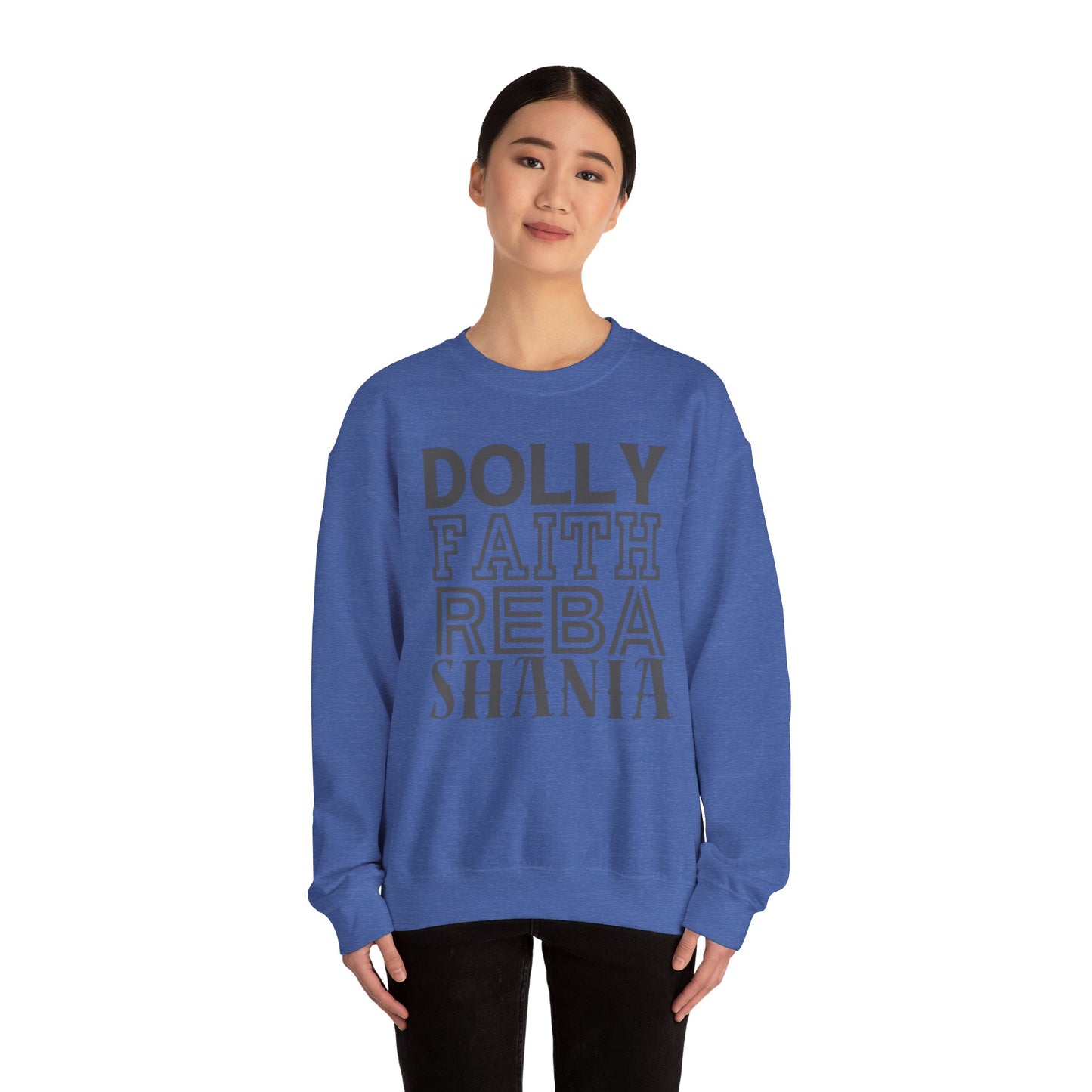Queens Of Country - Black Letters Unisex Heavy Blend™ Crewneck Sweatshirt