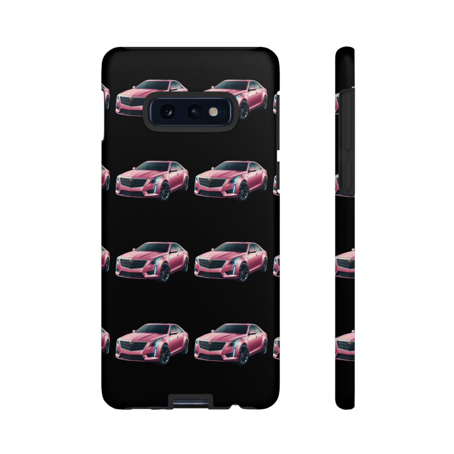 Pink Caddy On Black Phone Case
