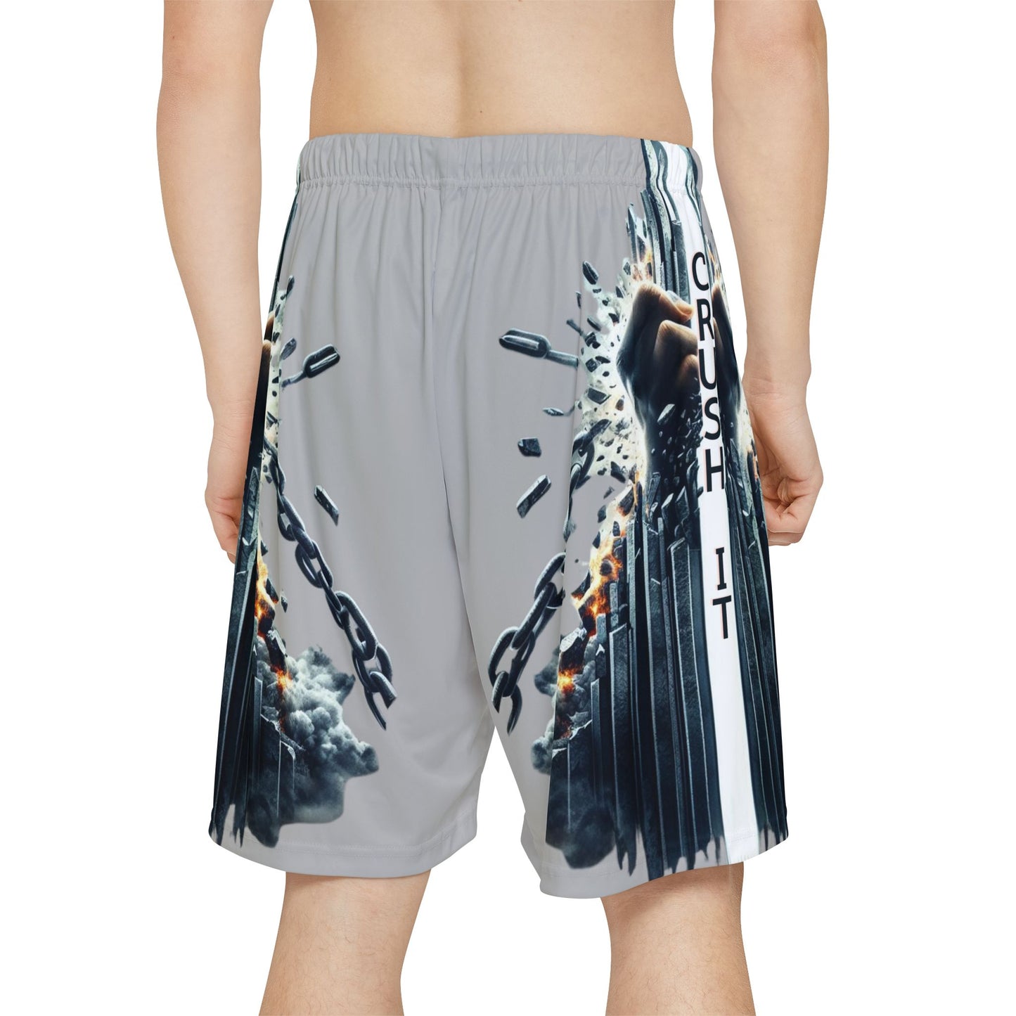 CRUSH IT! - Men’s Sports Shorts - Light Grey