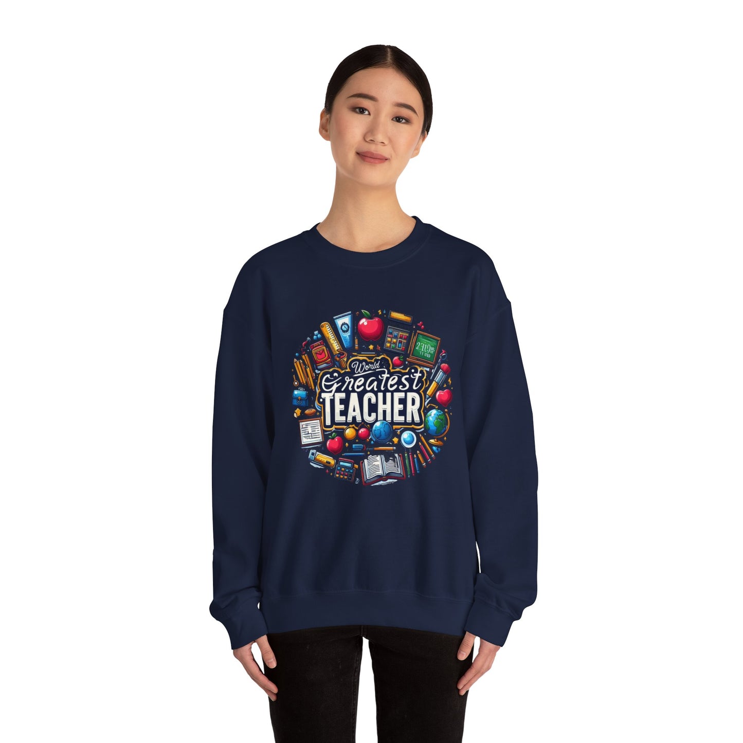 World's Greatest Teacher - Unisex Heavy Blend™ Crewneck Sweatshirt (G2)