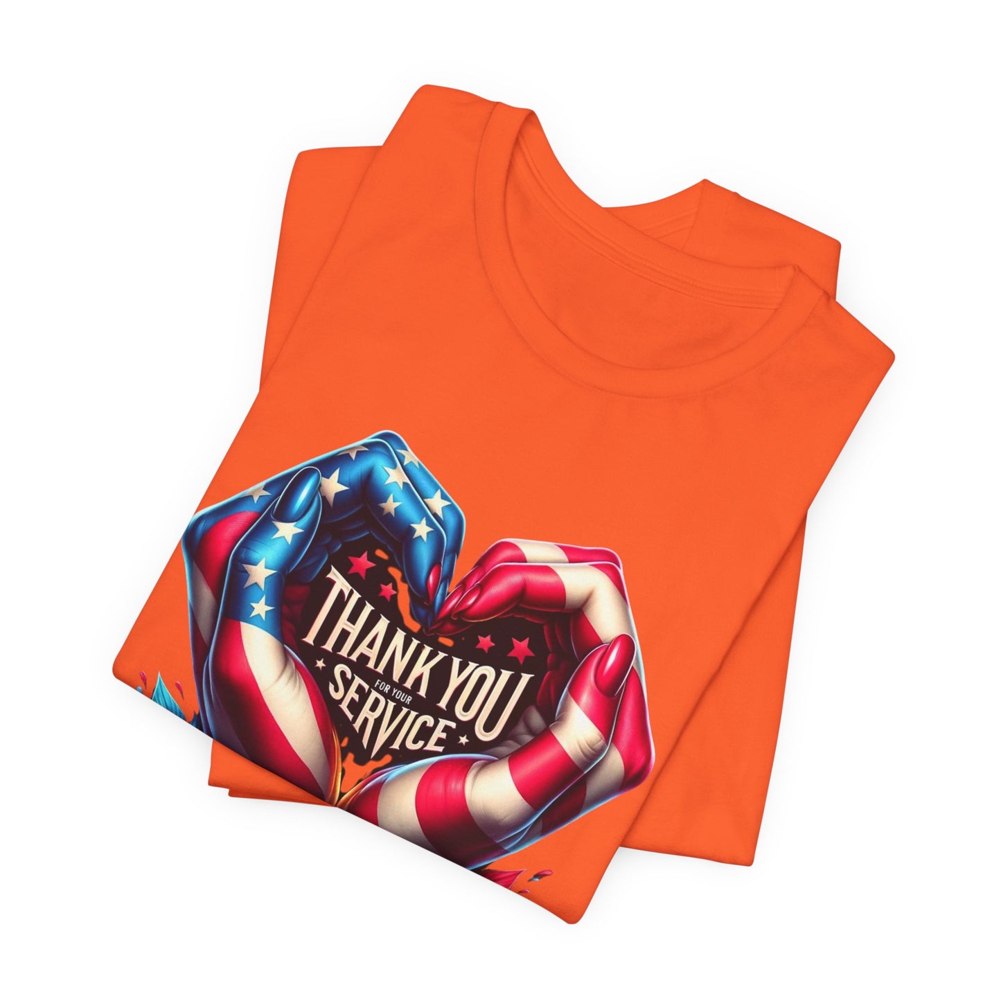 "Thank You For Your Service" - Both Sides Printed - Short Sleeve Tee