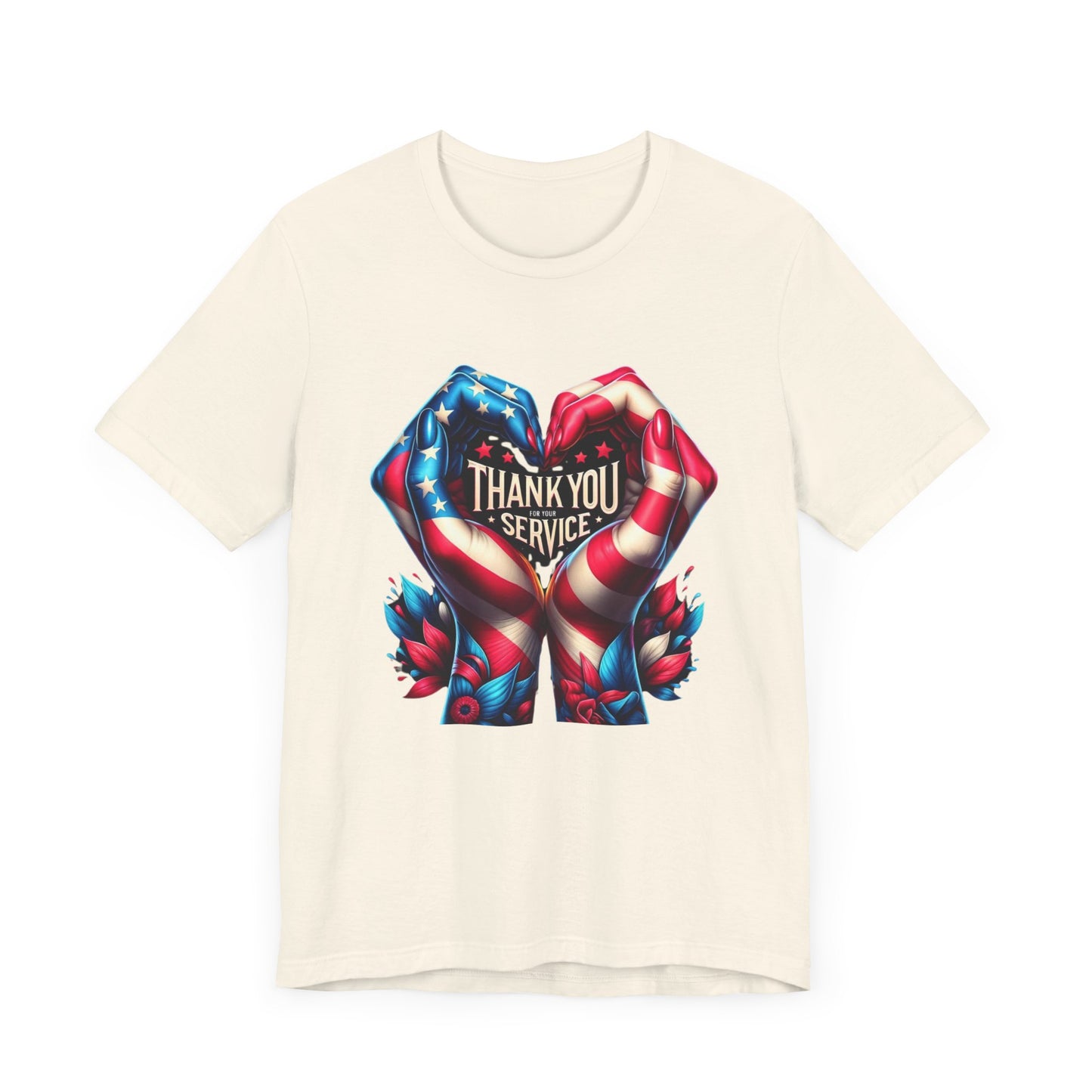 "Thank You For Your Service" - Both Sides Printed - Short Sleeve Tee
