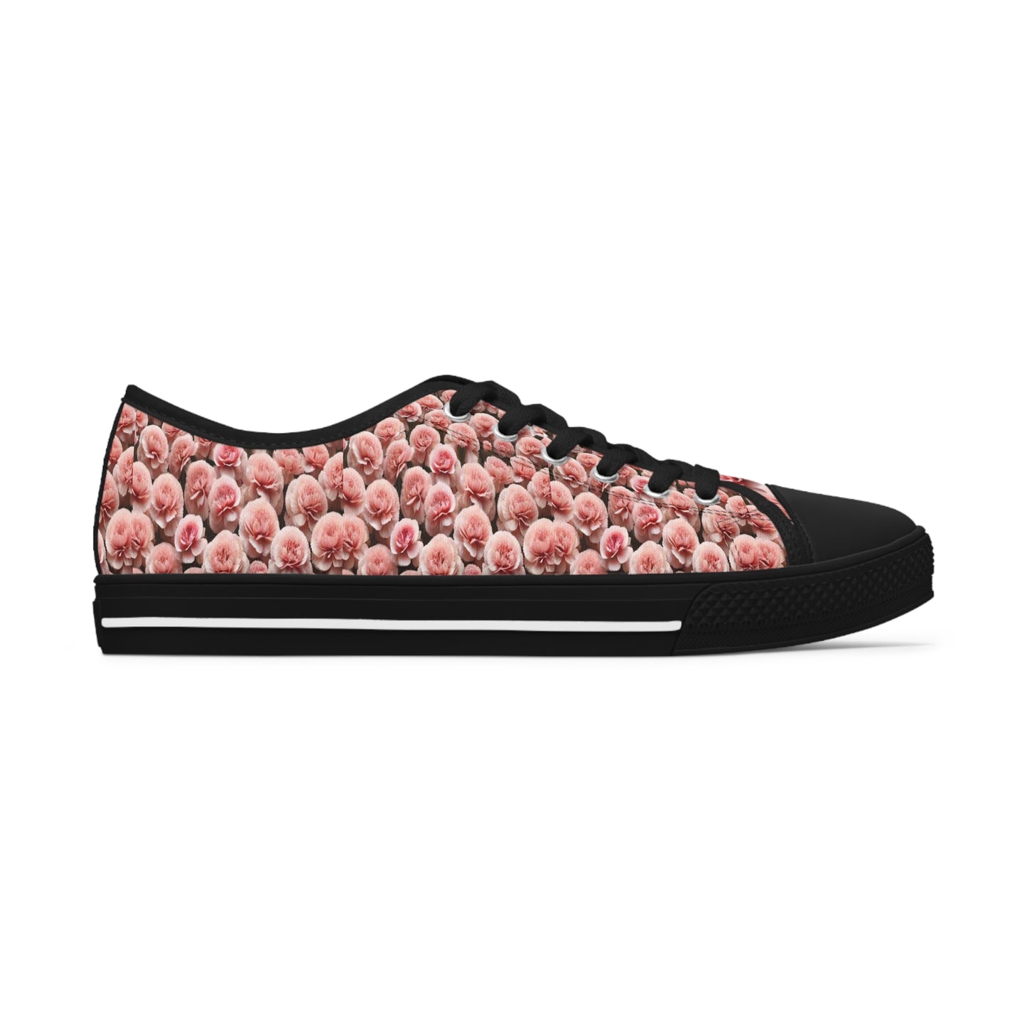 Pink Carnations - Women's Low Top Sneakers