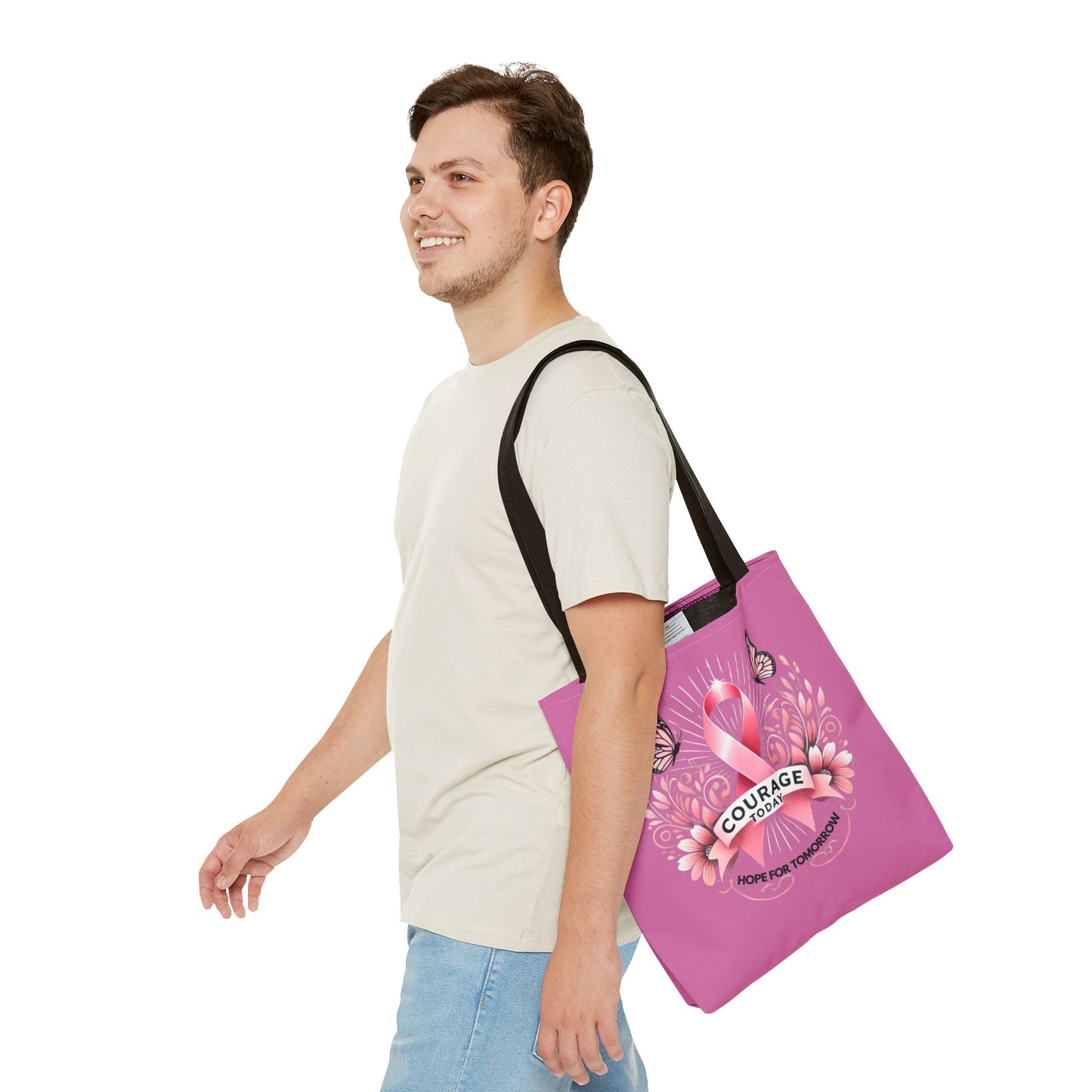 Courage Today... Breast Cancer Awareness Tote Bag