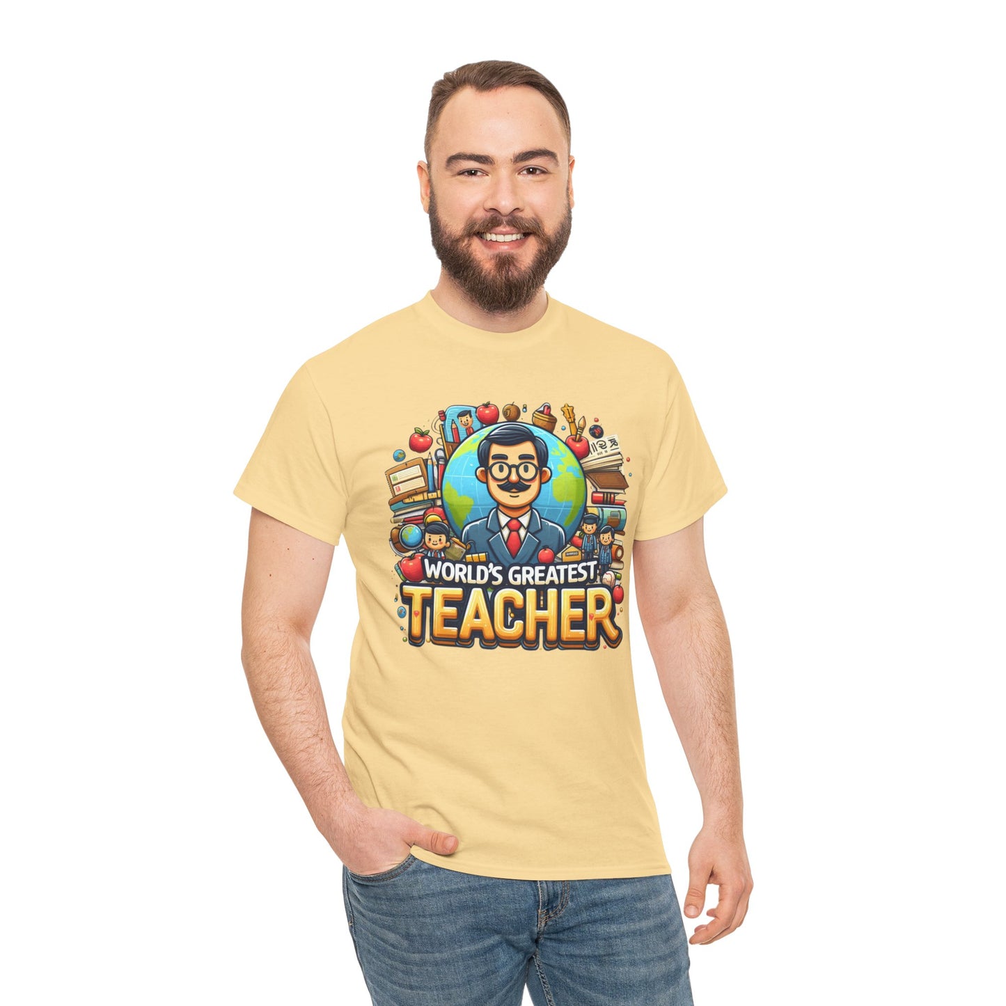 World's Greatest Teacher - Unisex Heavy Cotton Tee (G1)