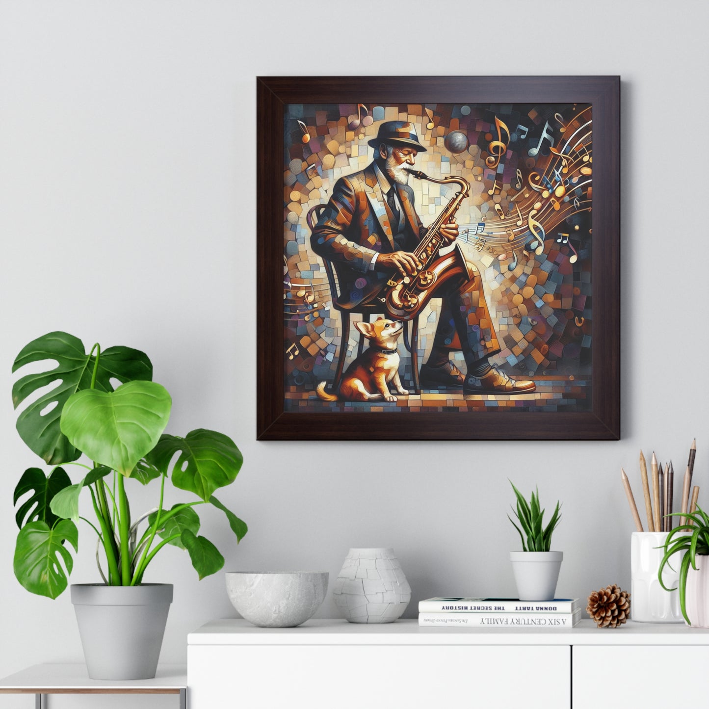 Man's Best Friend -  Unique Wall Art -  Framed Vertical Poster