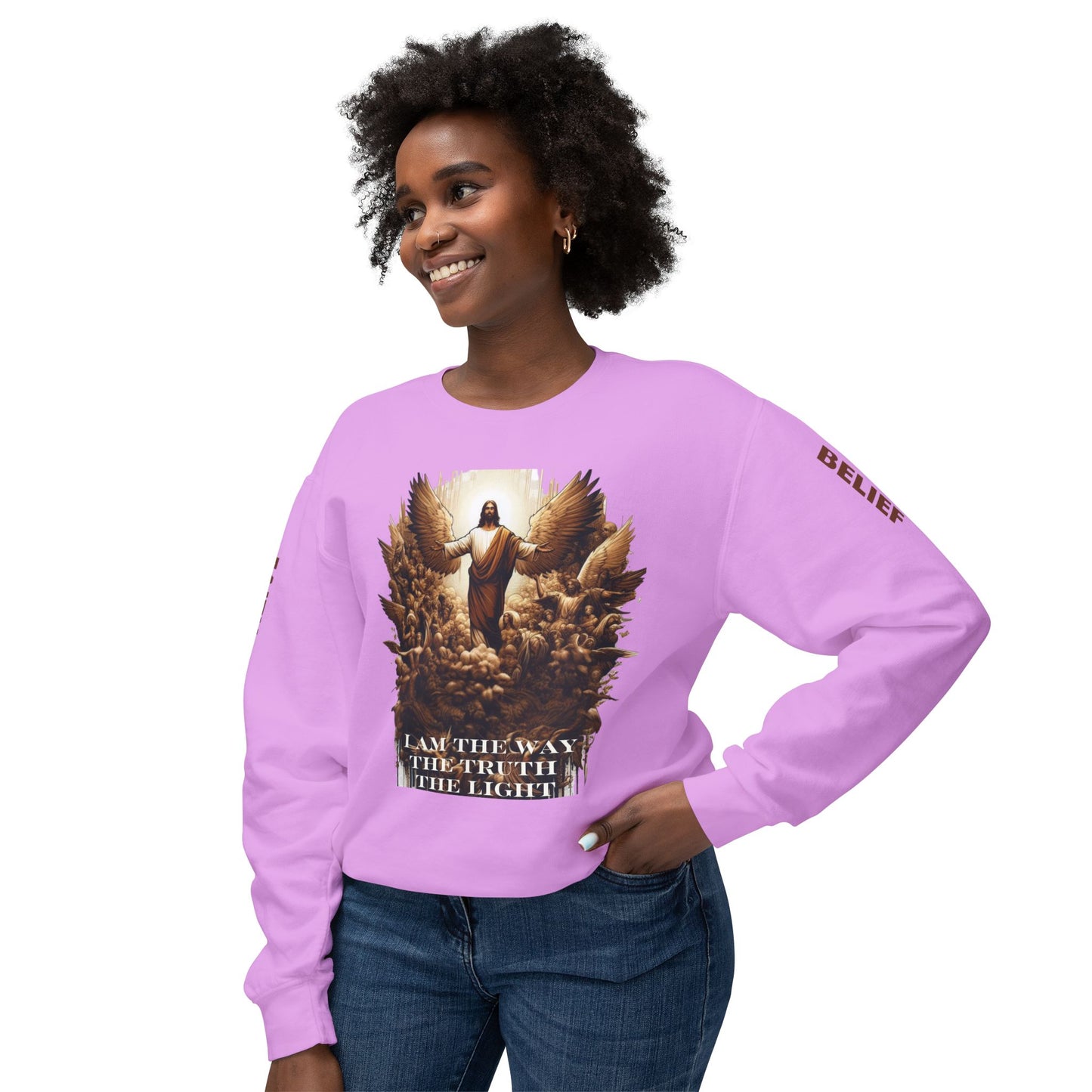 The Way The Truth and The Light Unisex Lightweight Crewneck Sweatshirt