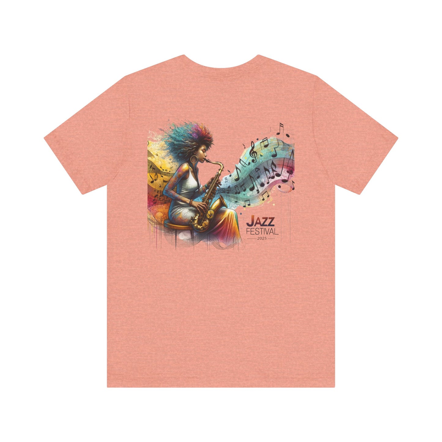 "Saxy Lady" Jazz Festival 2025 - Short Sleeve Tee - Both Sides Printed