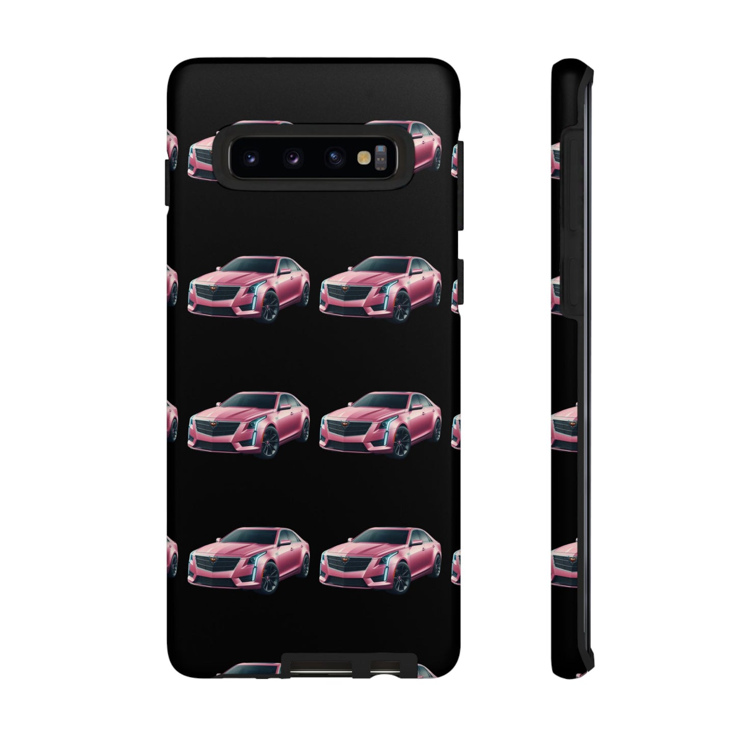 Pink Caddy On Black Phone Case