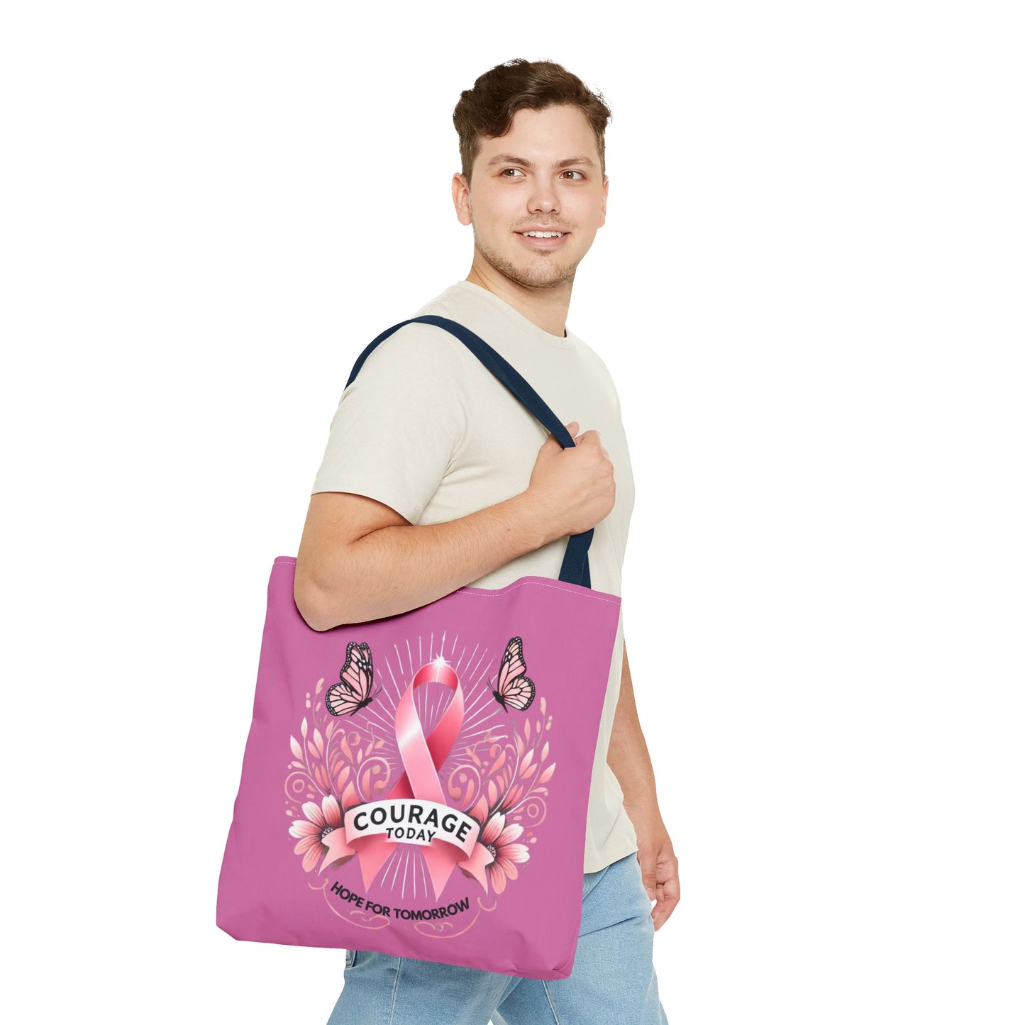 Courage Today... Breast Cancer Awareness Tote Bag