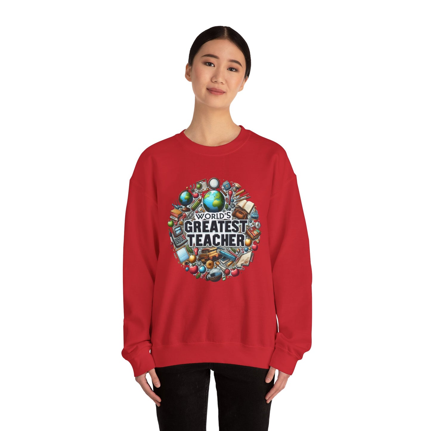 World's Greatest Teacher - Unisex Heavy Blend™ Crewneck Sweatshirt (G3)