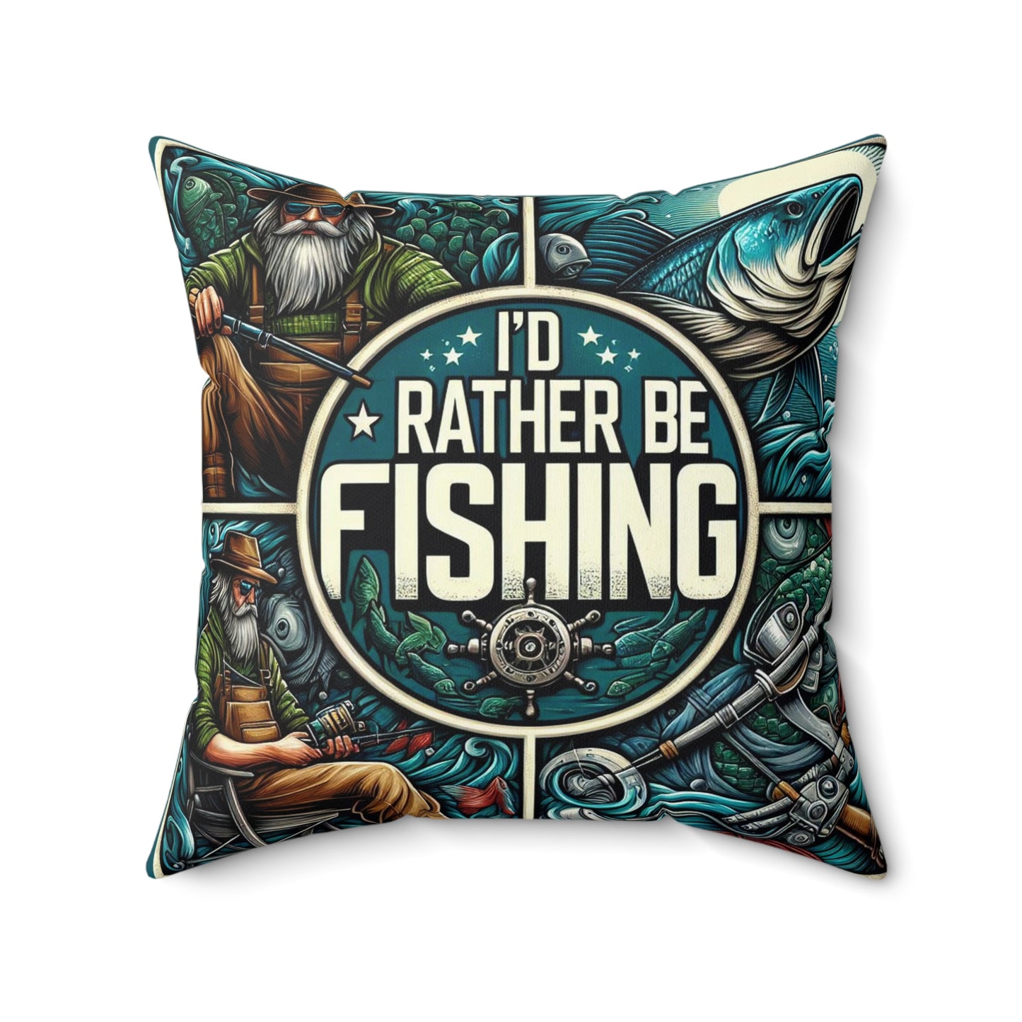I'd Rather Be Fishing  Pillow