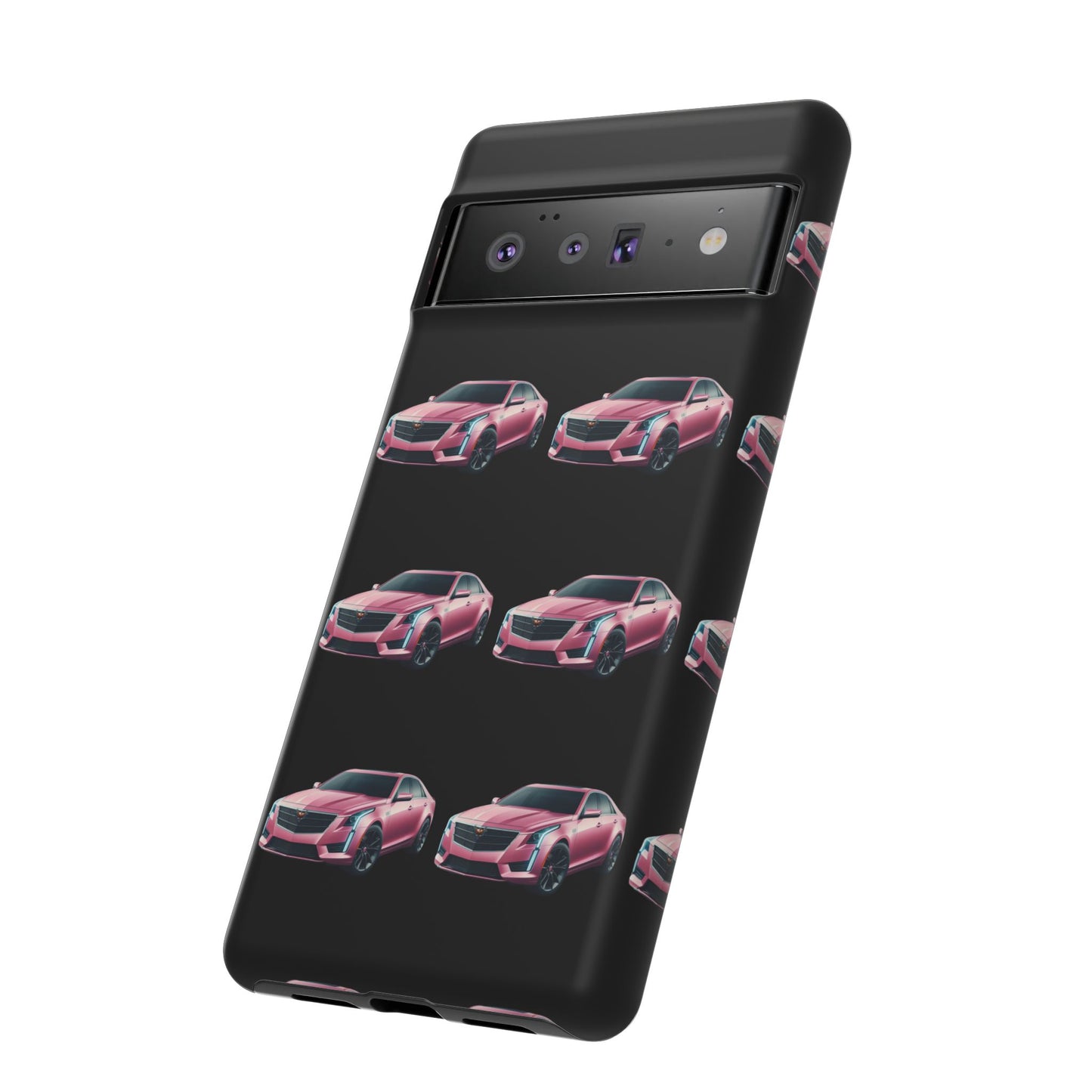 Pink Caddy On Black Phone Case