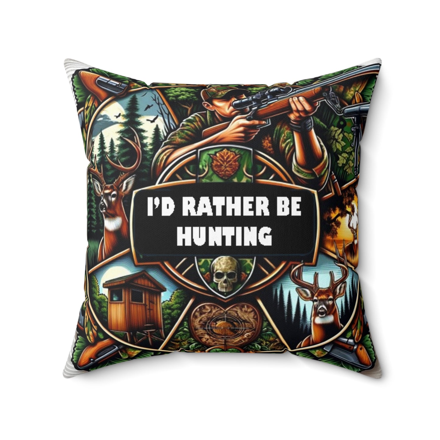 I'd Rather Be Hunting Pillow