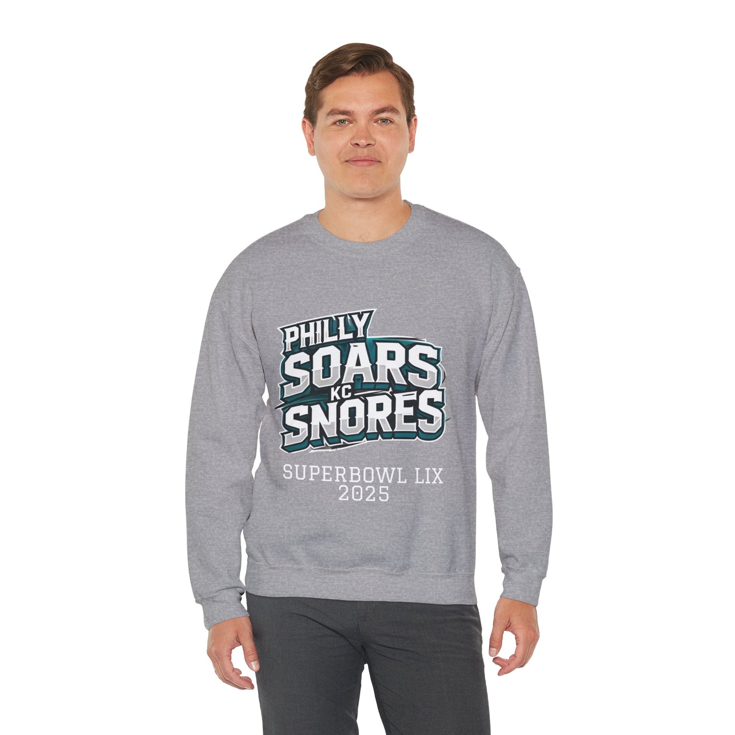 Philly Soars - KC Snores -White Letters Unisex Heavy Blend™ Crewneck Sweatshirt