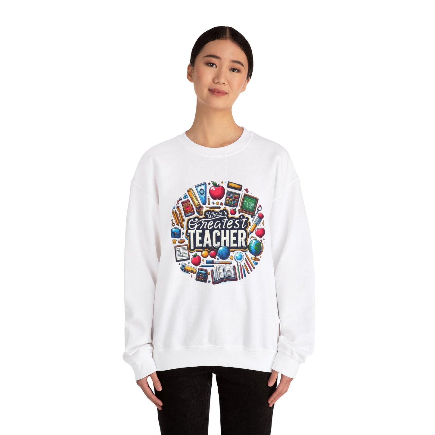 World's Greatest Teacher - Unisex Heavy Blend™ Crewneck Sweatshirt (G2)