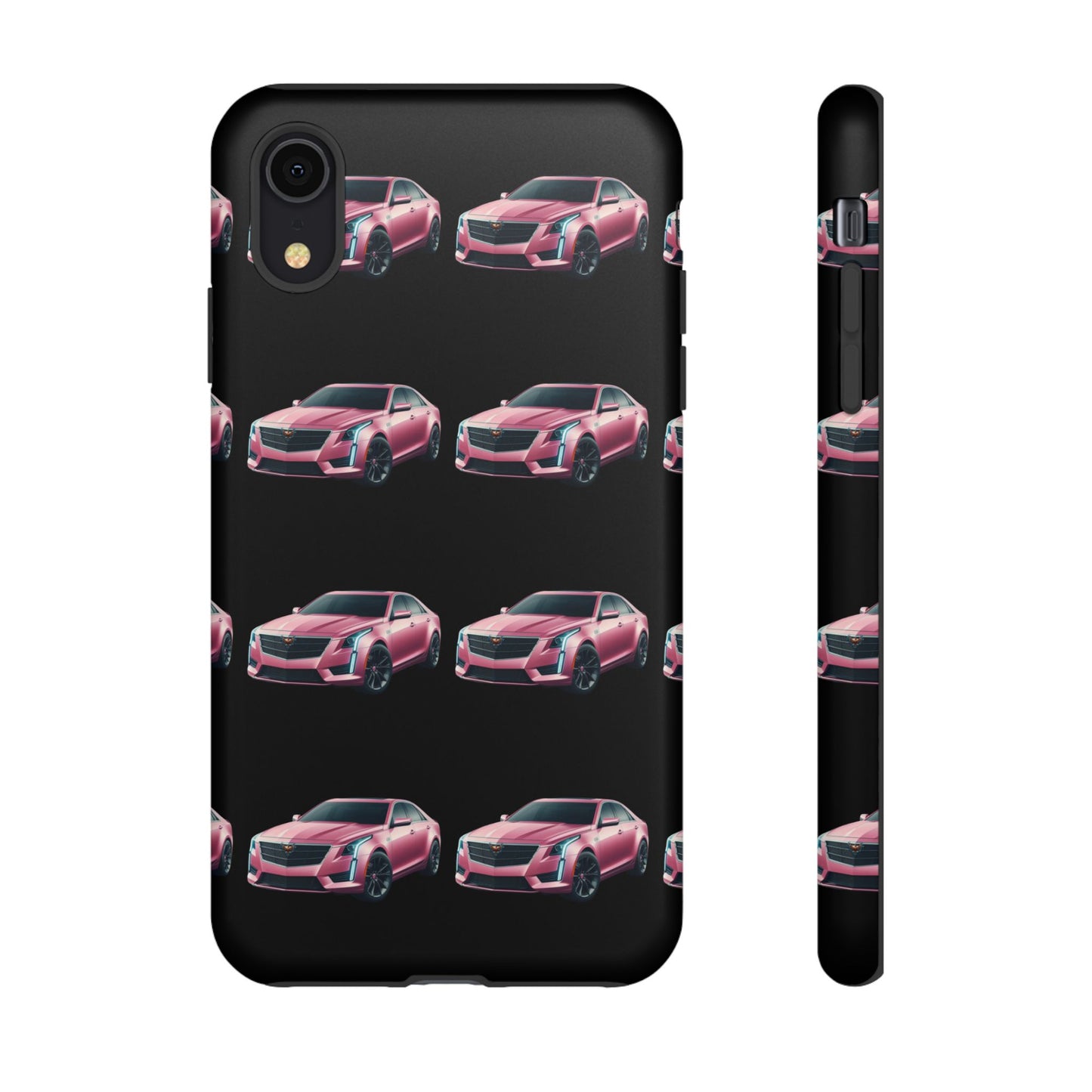 Pink Caddy On Black Phone Case