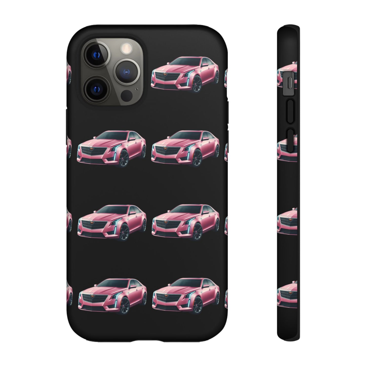 Pink Caddy On Black Phone Case