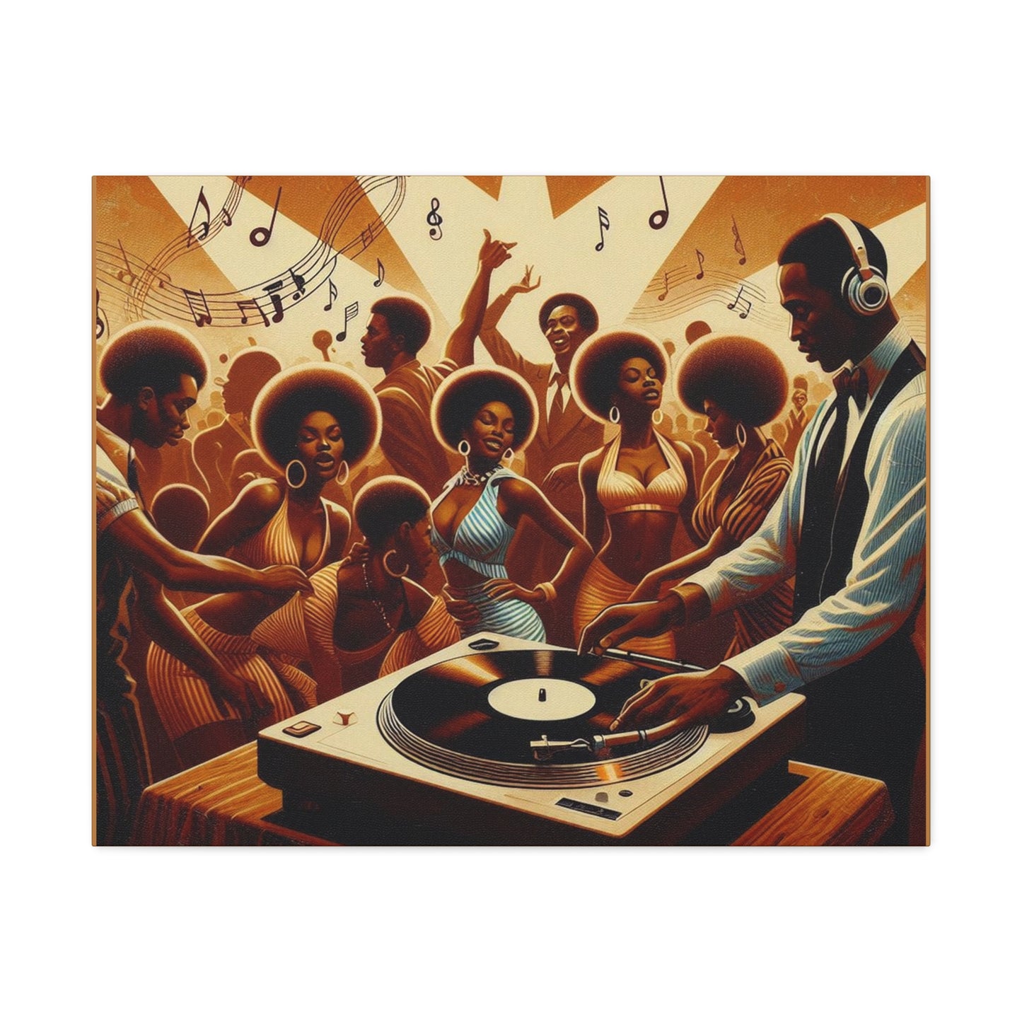 Put The Needle On The Record - Wall Art on Stretched Canvas