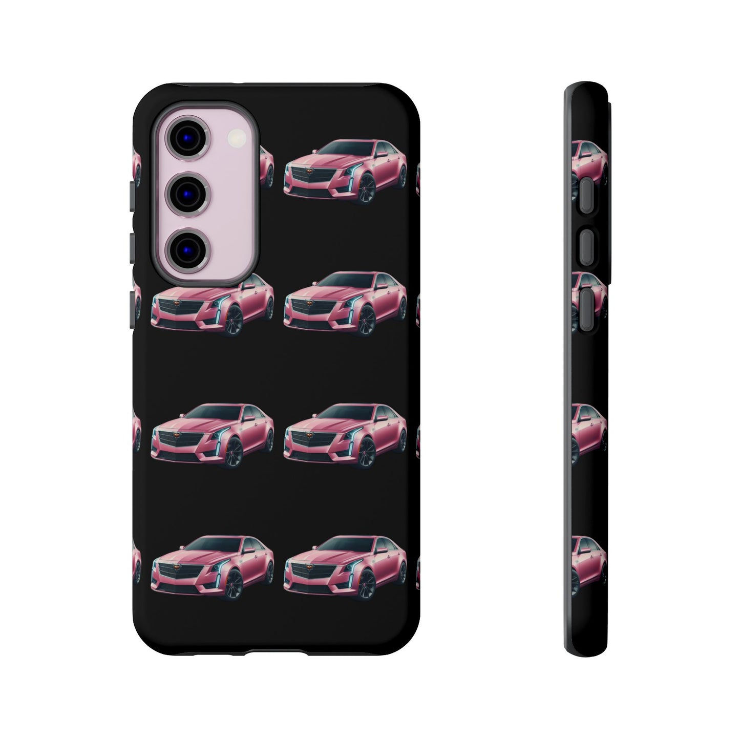 Pink Caddy On Black Phone Case