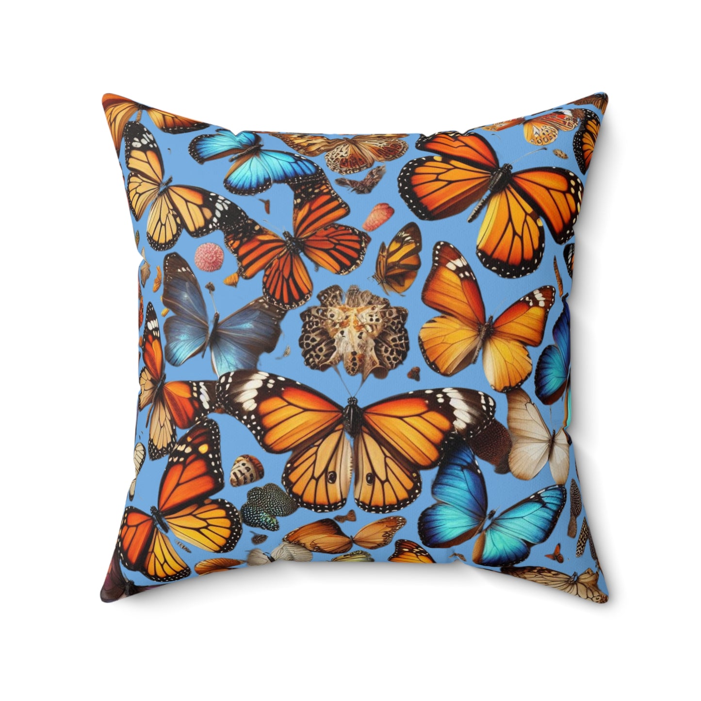 Butterflies Spun Polyester Square Pillow