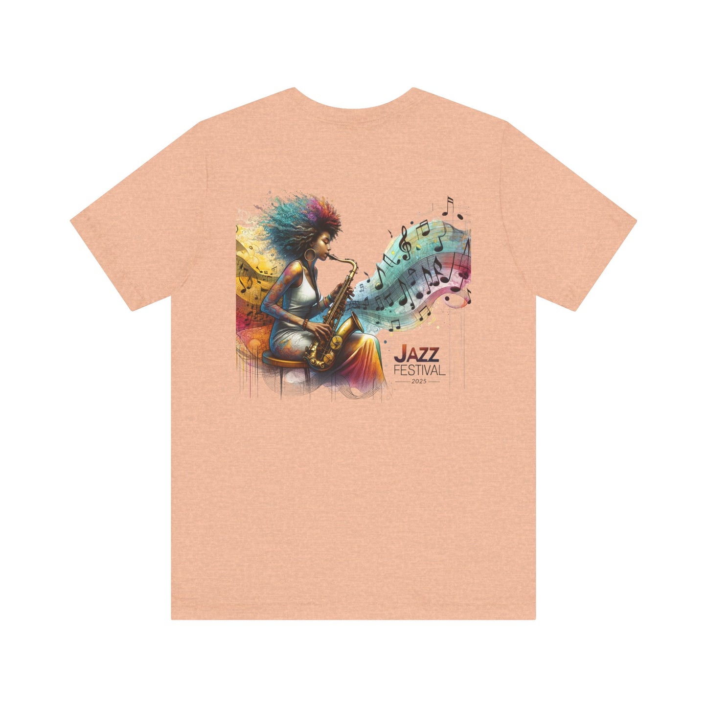 "Saxy Lady" Jazz Festival 2025 - Short Sleeve Tee - Both Sides Printed