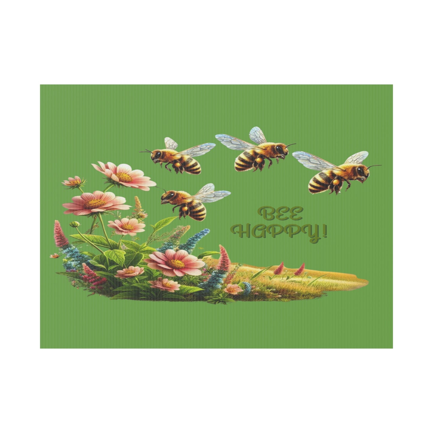 Bee Happy - Plastic Garden Sign