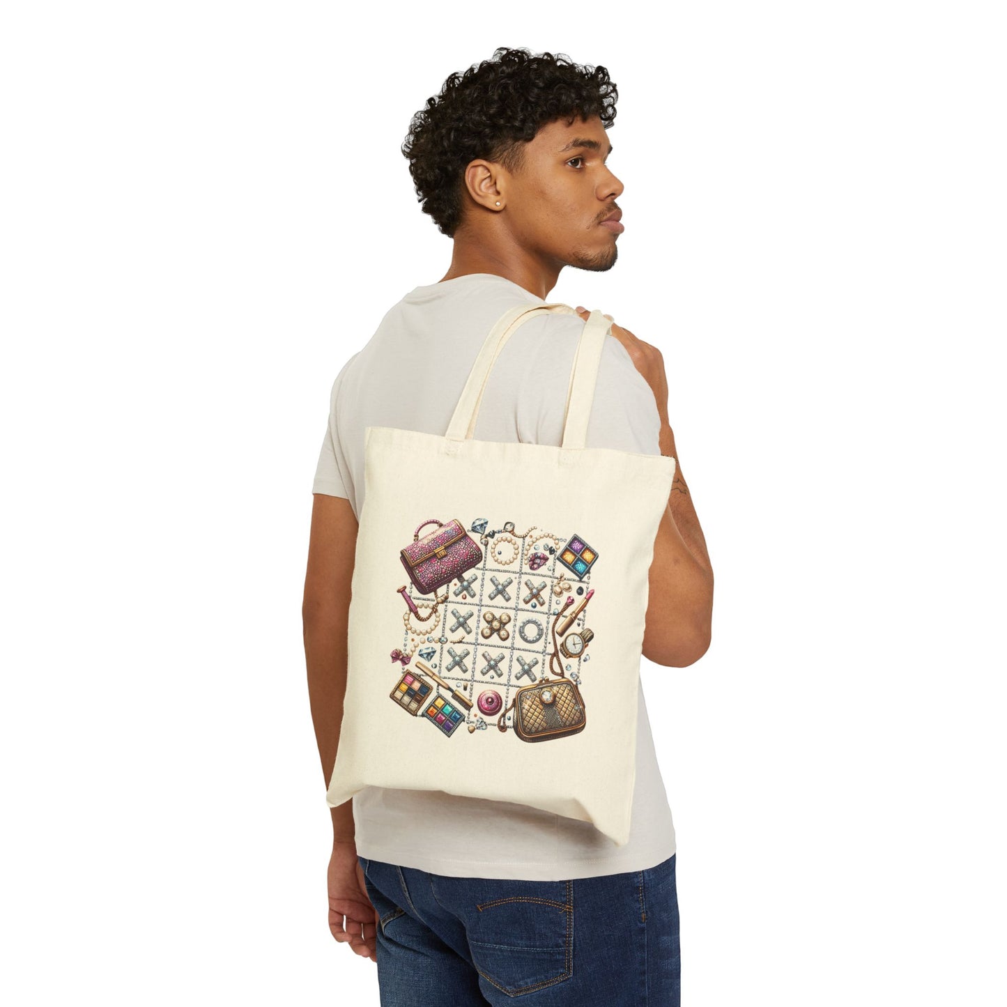 Tic Tac Tote - Cotton Canvas Tote Bag