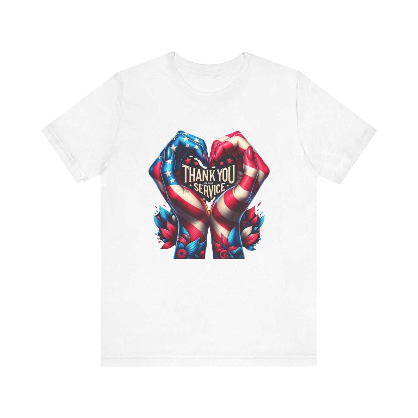"Thank You For Your Service" - Both Sides Printed - Short Sleeve Tee