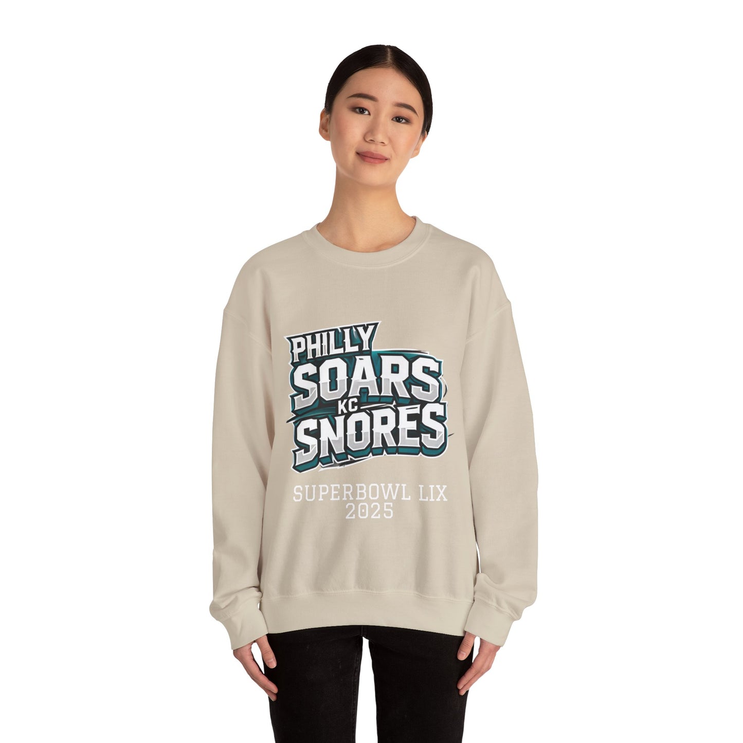 Philly Soars - KC Snores -White Letters Unisex Heavy Blend™ Crewneck Sweatshirt