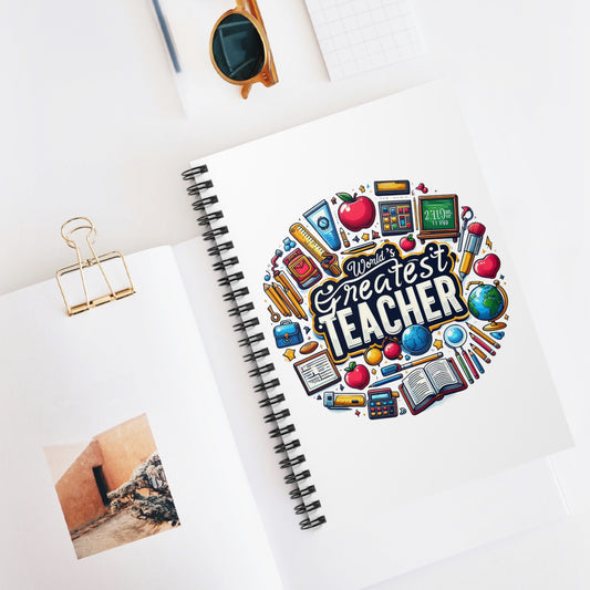World's Best Teacher - Spiral Notebook - Ruled Line (G2)