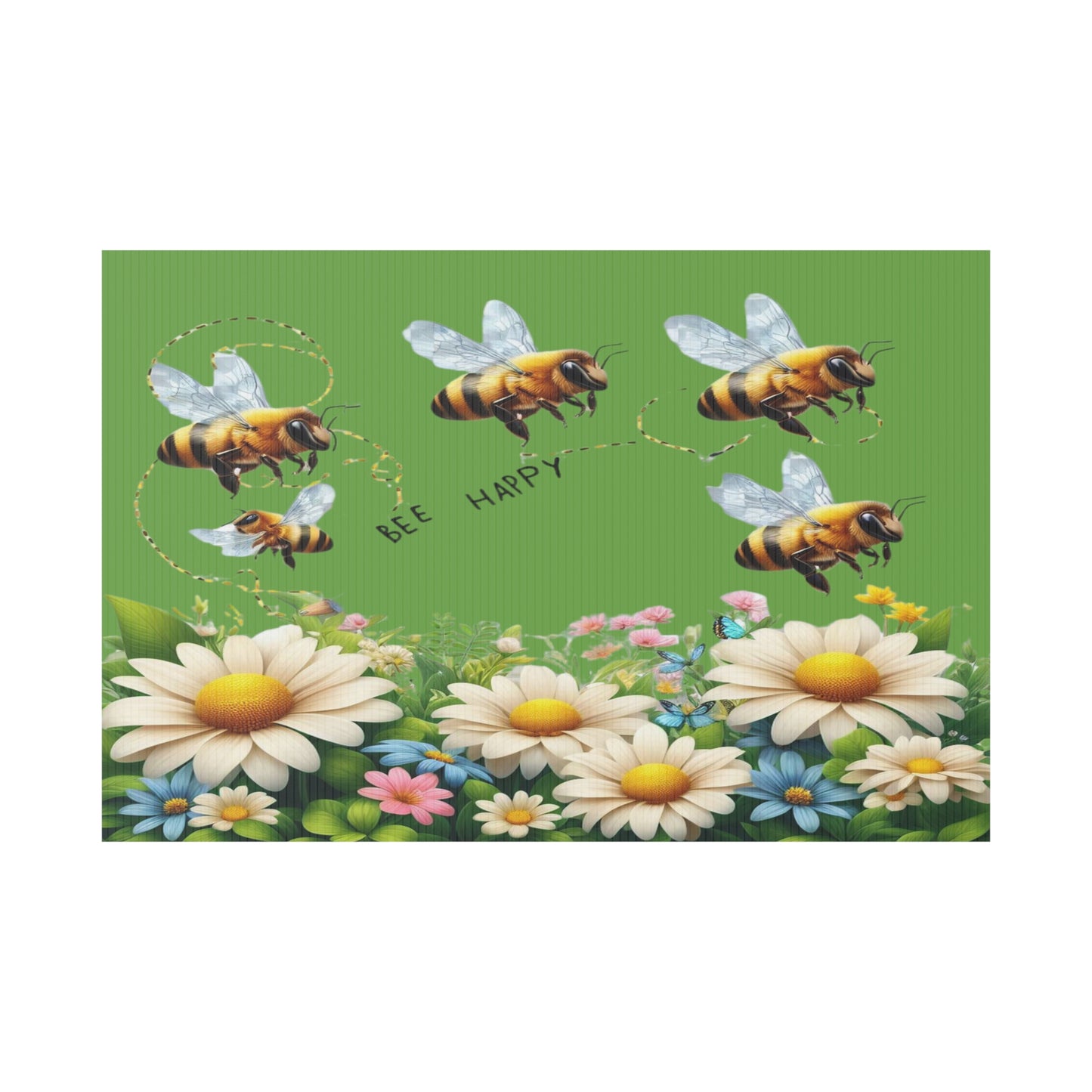 Bee Happy - Plastic Garden Sign