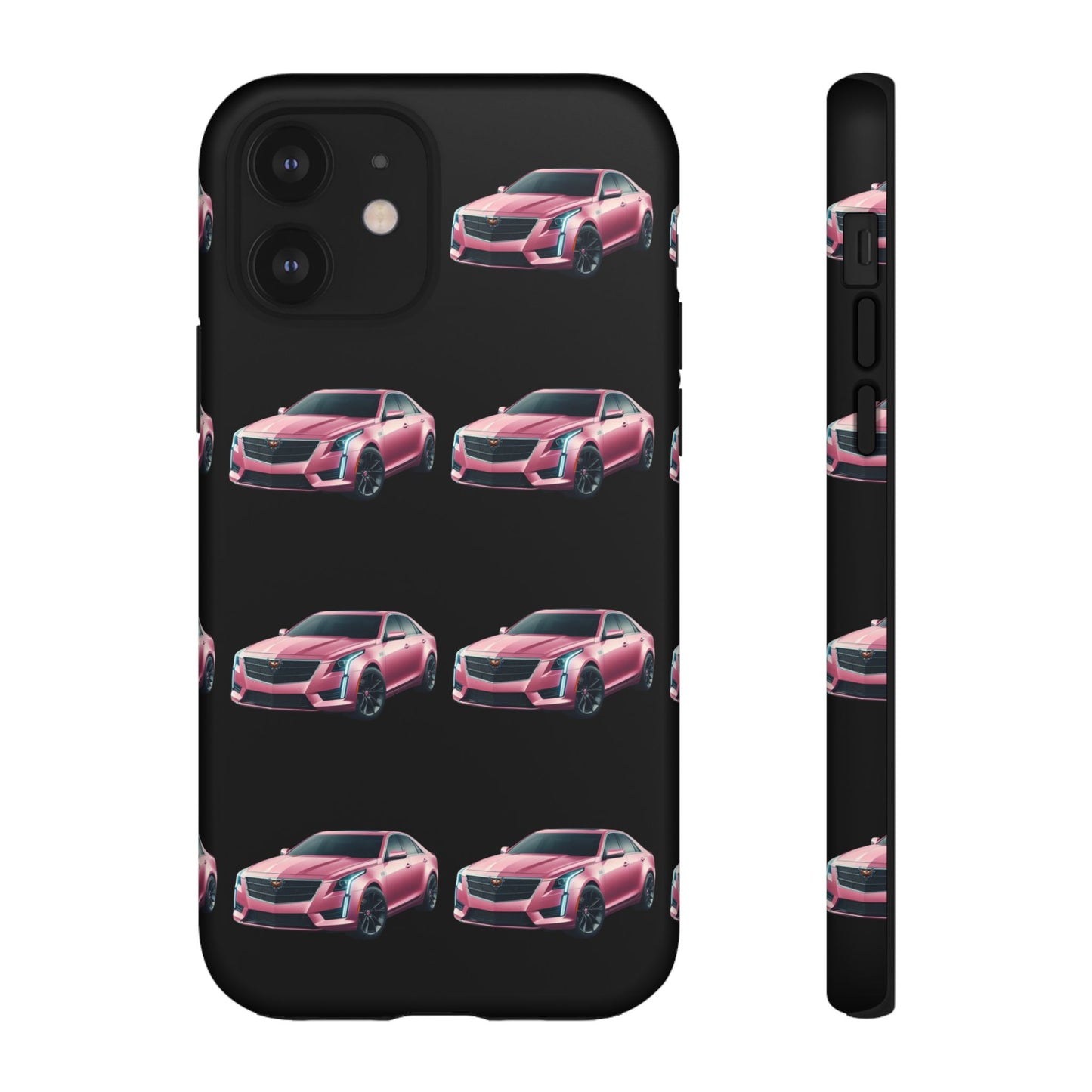 Pink Caddy On Black Phone Case